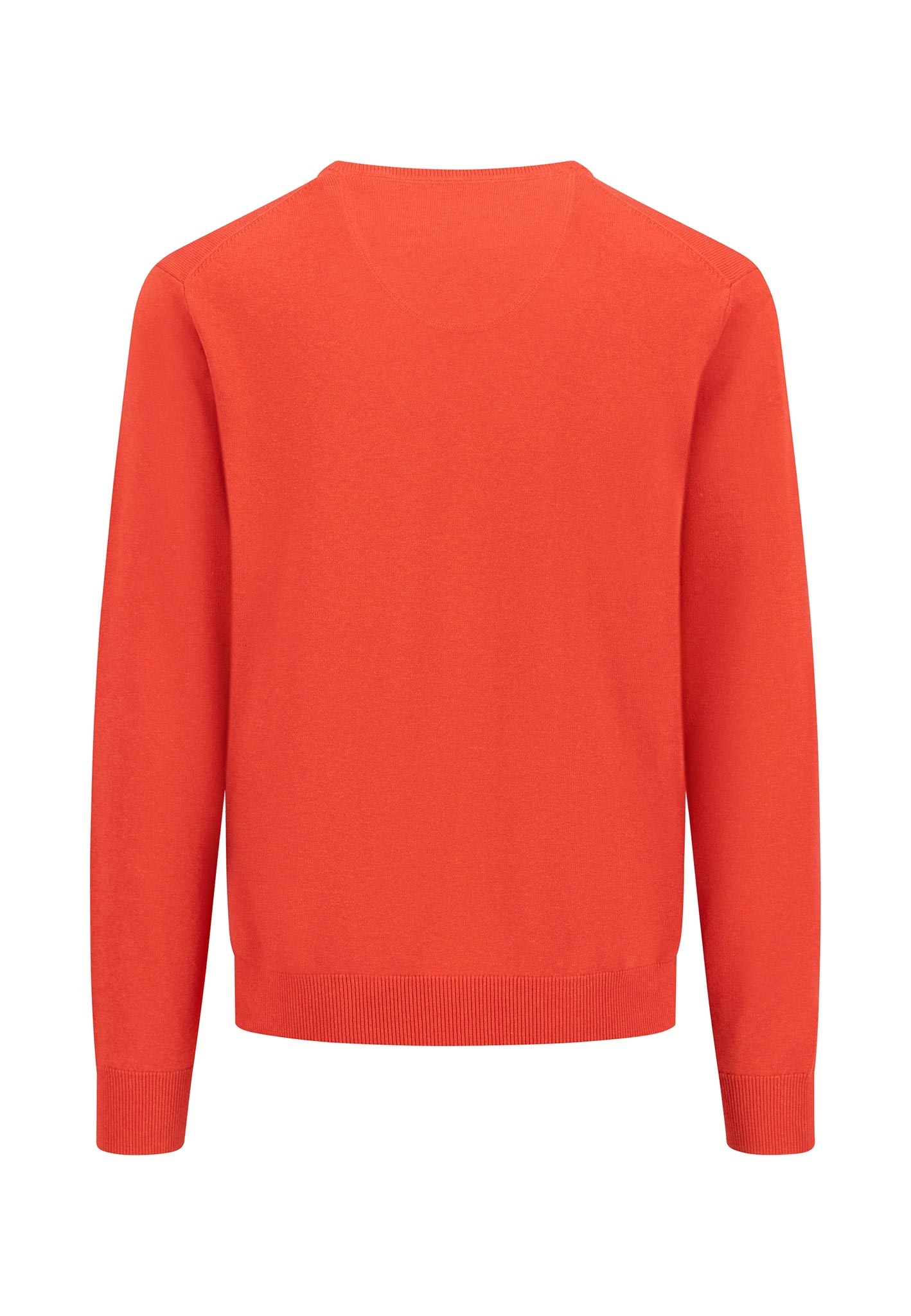 FYNCH-HATTON Strickpullover, mit Logostickerei und V-Ausschnitt