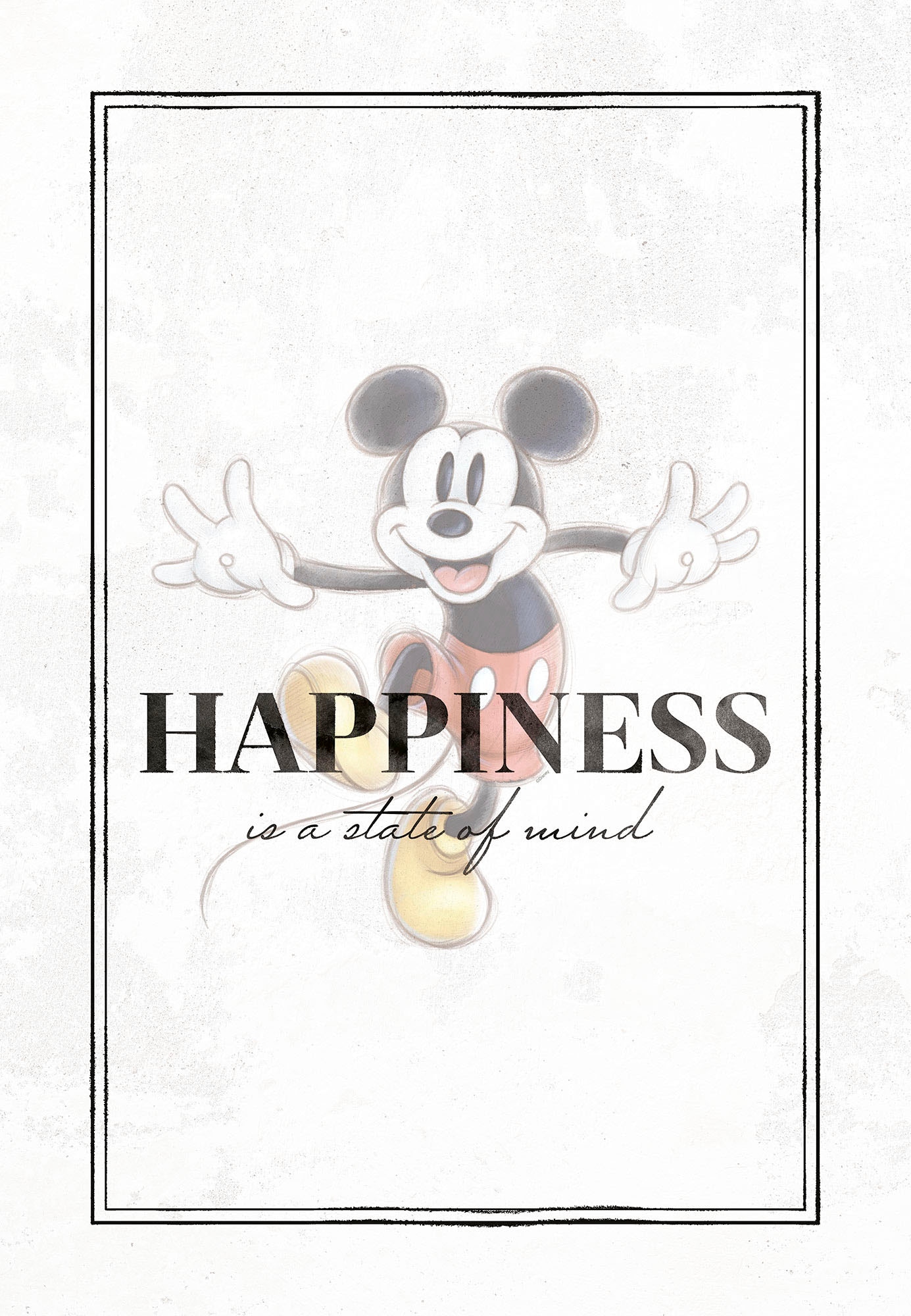 Komar Leinwandbild »Mickey Be Kind - Größe 40 x 60 cm«, Disney, (1 St., 40 x 60 cm (Breite x Höhe), Keilrahmenbild mit Echtholzrahmen, Kinderzimmer