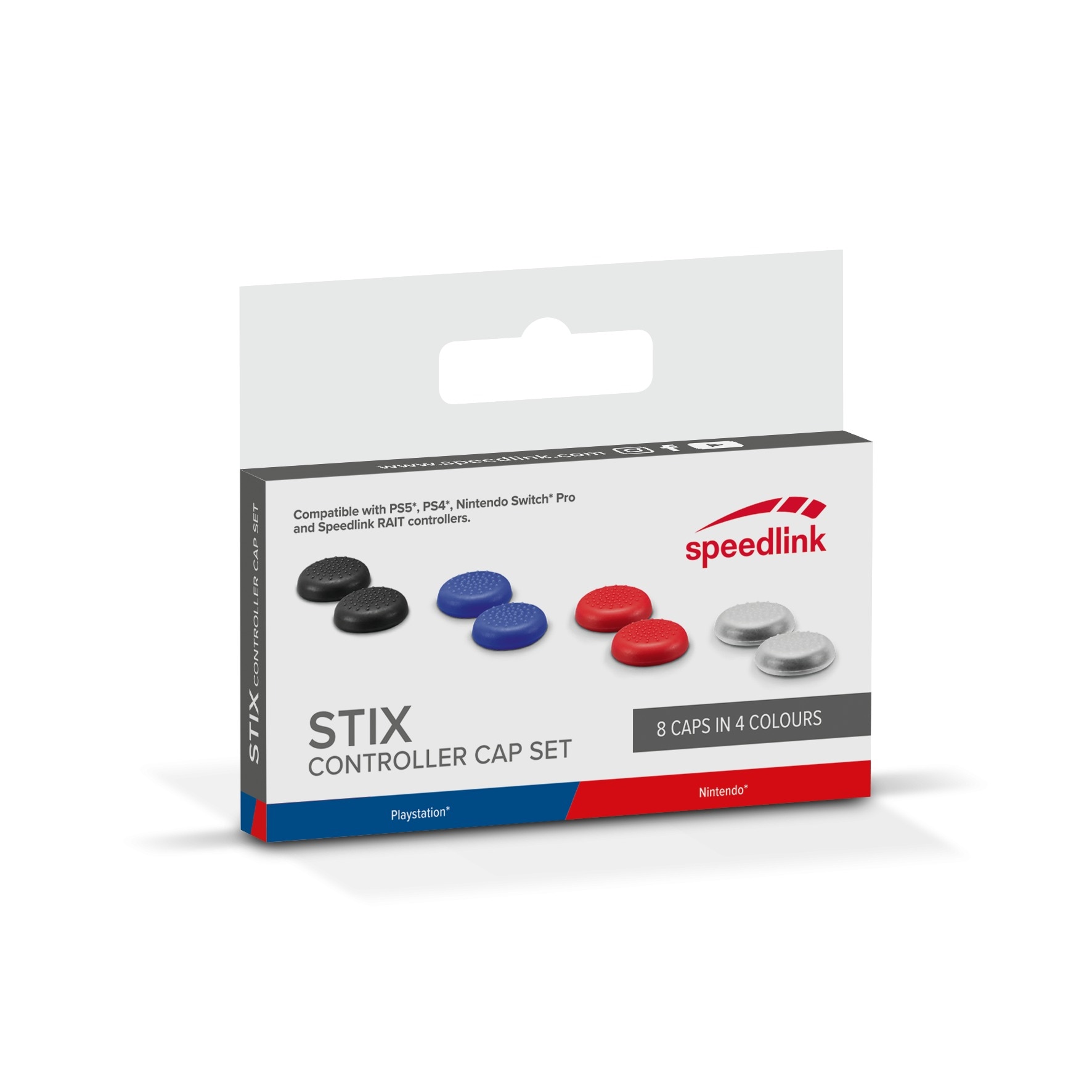 Speedlink Zubehör PlayStation 4 »STIX Controller Cap Set Analog-Stick-Aufsätze«, für PS5/PS4/Switch multicolor