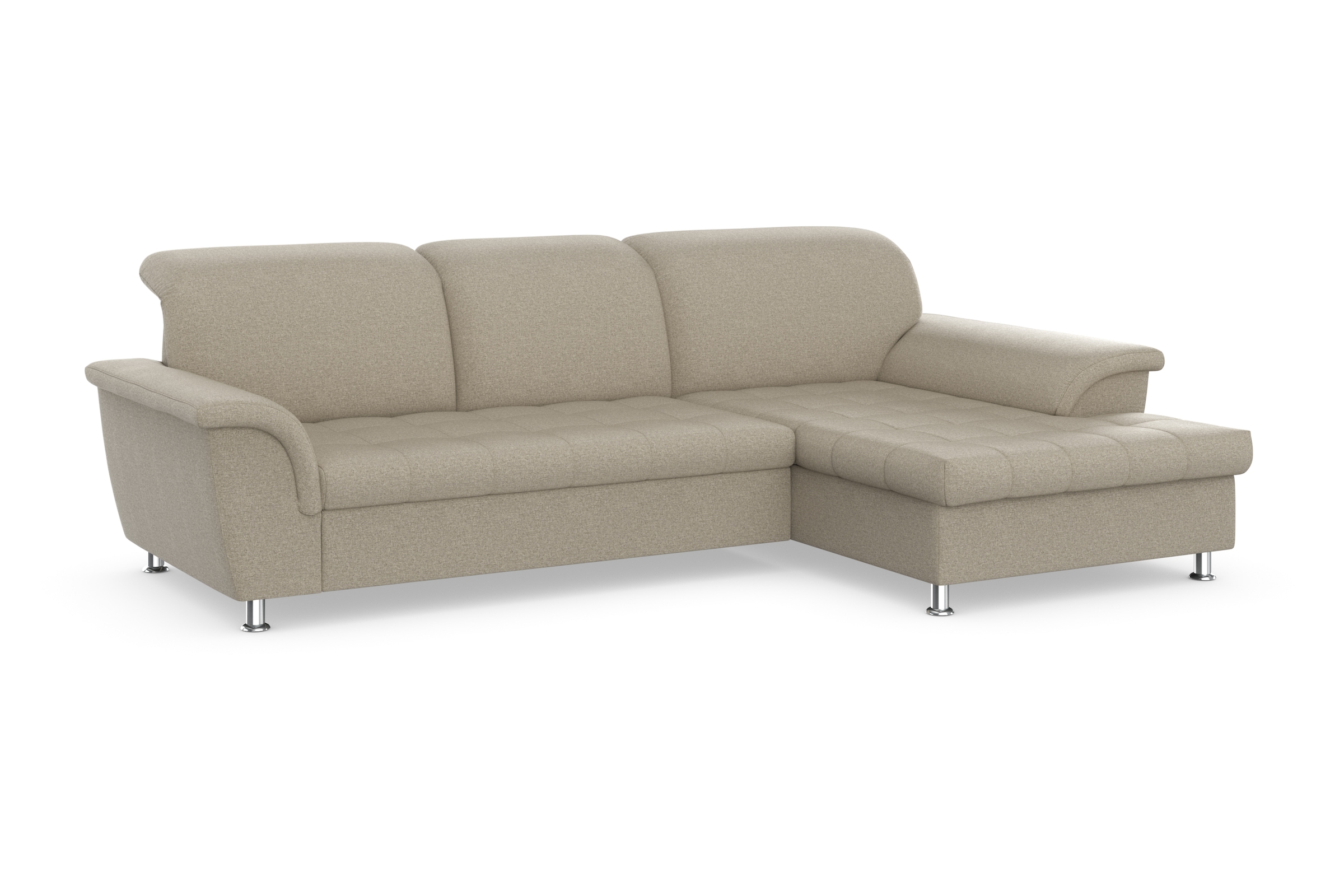 DOMO collection Ecksofa Franzi, wahlweise mit Bettfunktion, Bettkasten und Kopfteilverstellung