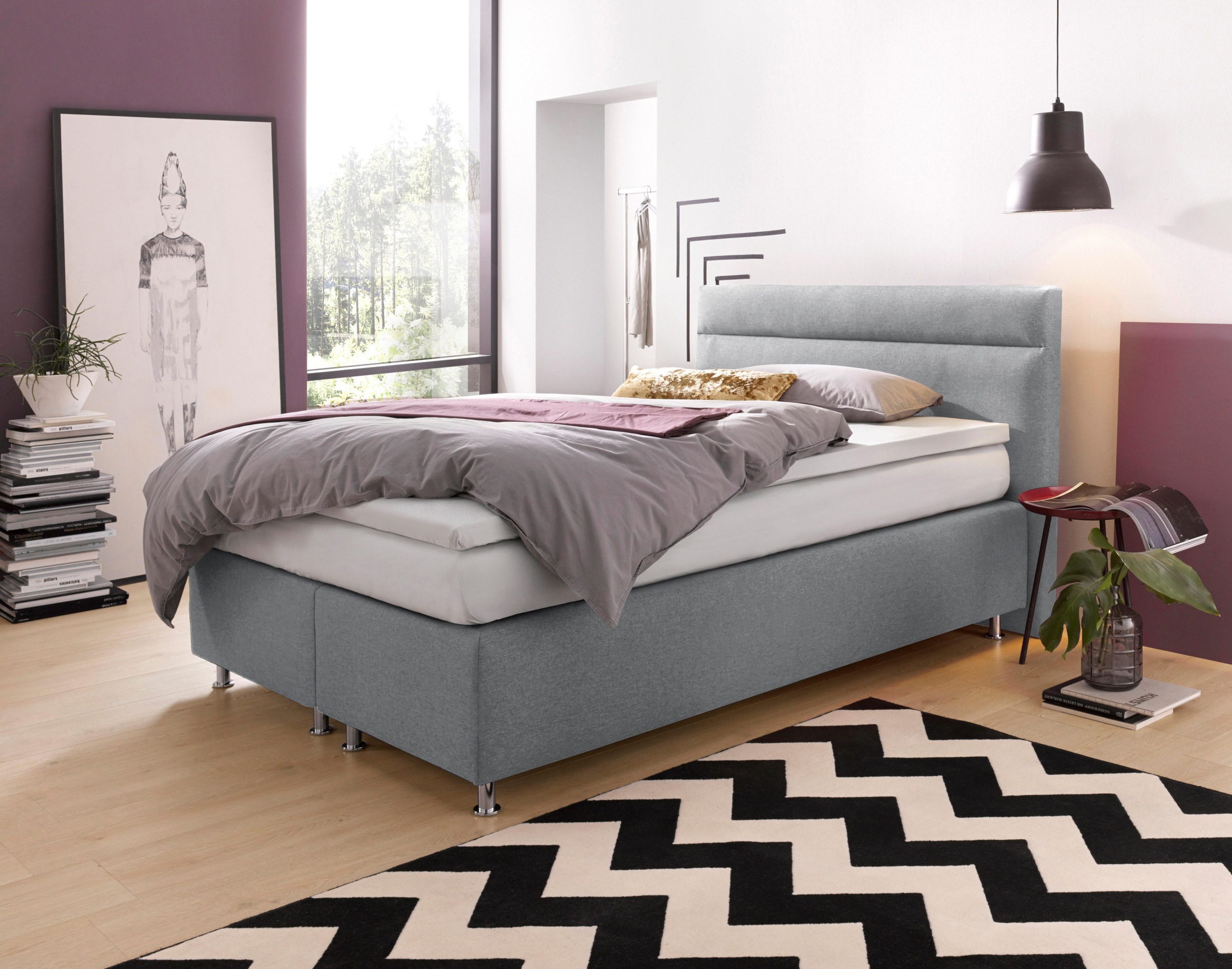 Westfalia Schlafkomfort Boxspringbett wahlweise mit LED-Beleuchtung