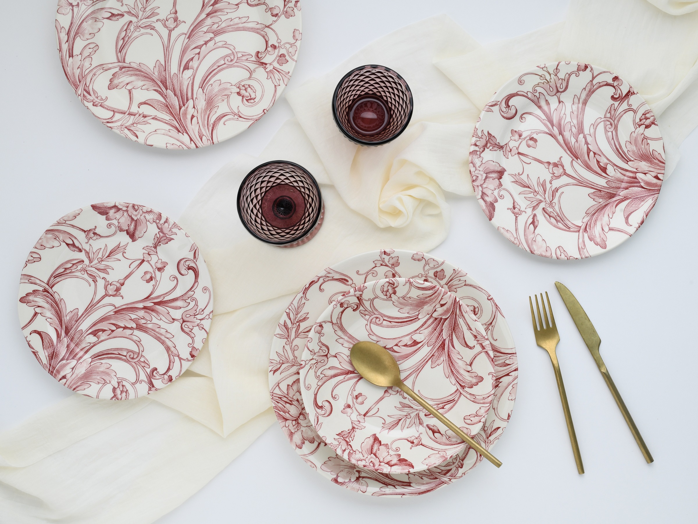 CreaTable Teller-Set »Venecia, Teller Set 18-tlg« Traditionell, Nostalgie