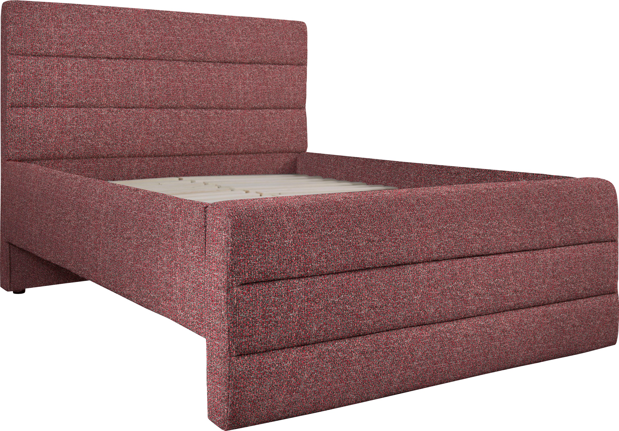 OTTO products Polsterbett »Merrit«, Quernaht im Kopf- und Fußteil, in 5 Breiten, auch in 220 cm Länge