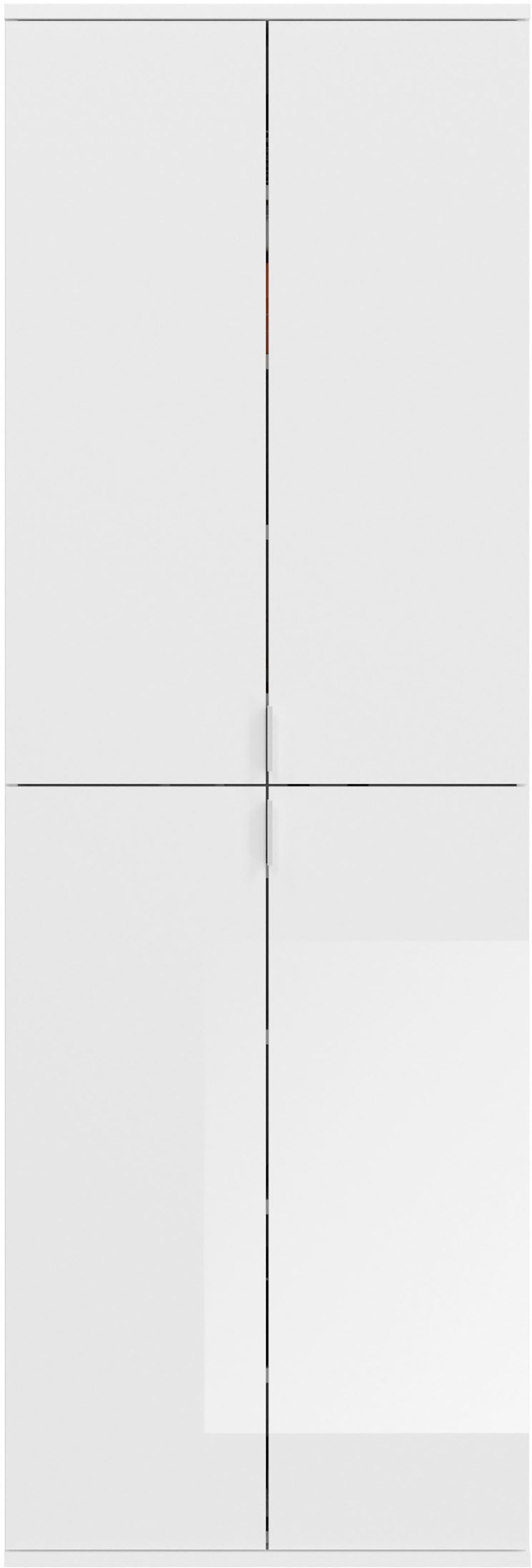 INOSIGN Garderoben-Set »Trondheim, Breite 244 cm, best. aus 4 Schränken, 16 Türen, 36 Fächer«, (Set, 4 St.), inkl. ausziehbarer Kleiderstange, Garderobenschrank, Kleiderschrank
