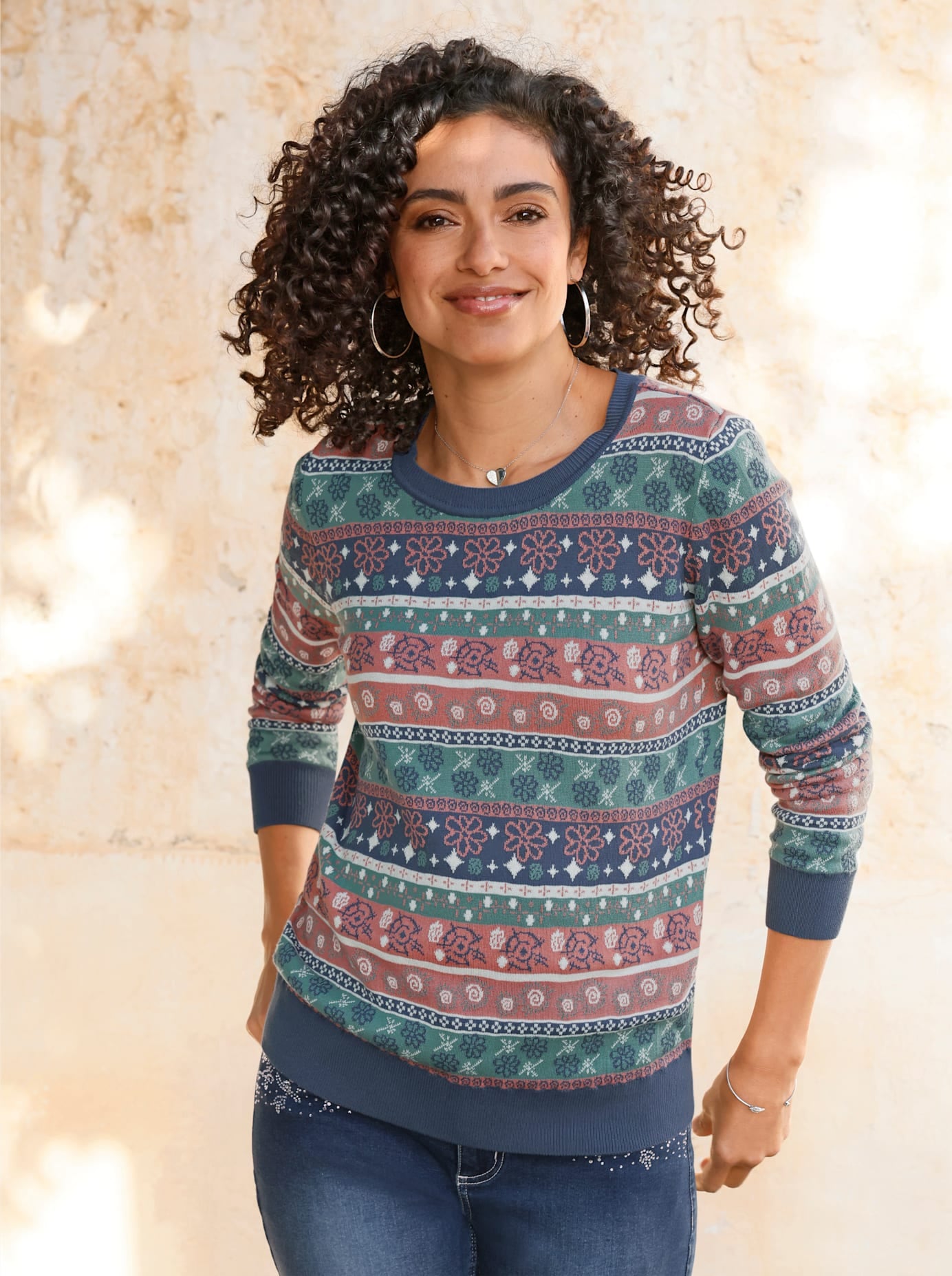 Inspirationen Strickpullover »Jacquard-Pullover«