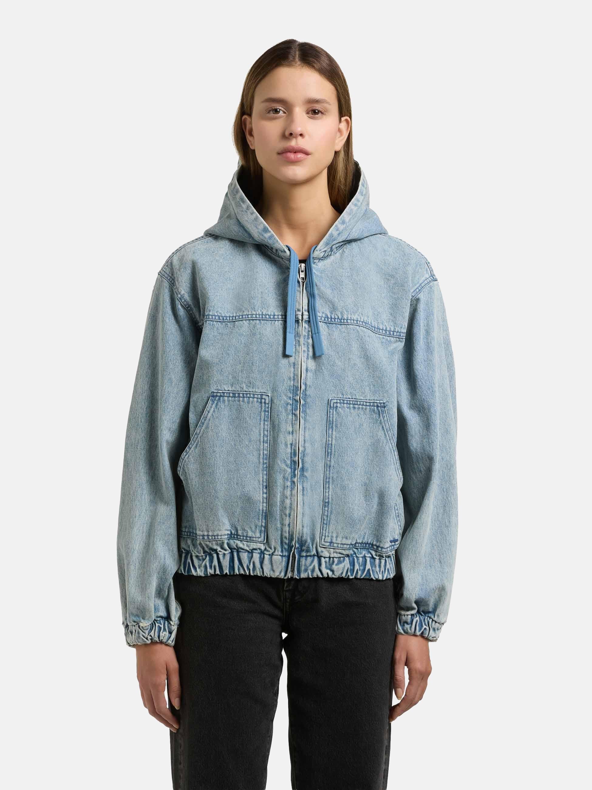 khujo Jeansjacke »Jeansjacke Gretel« mit Kapuze Modische Jacke in Jeans-Optik