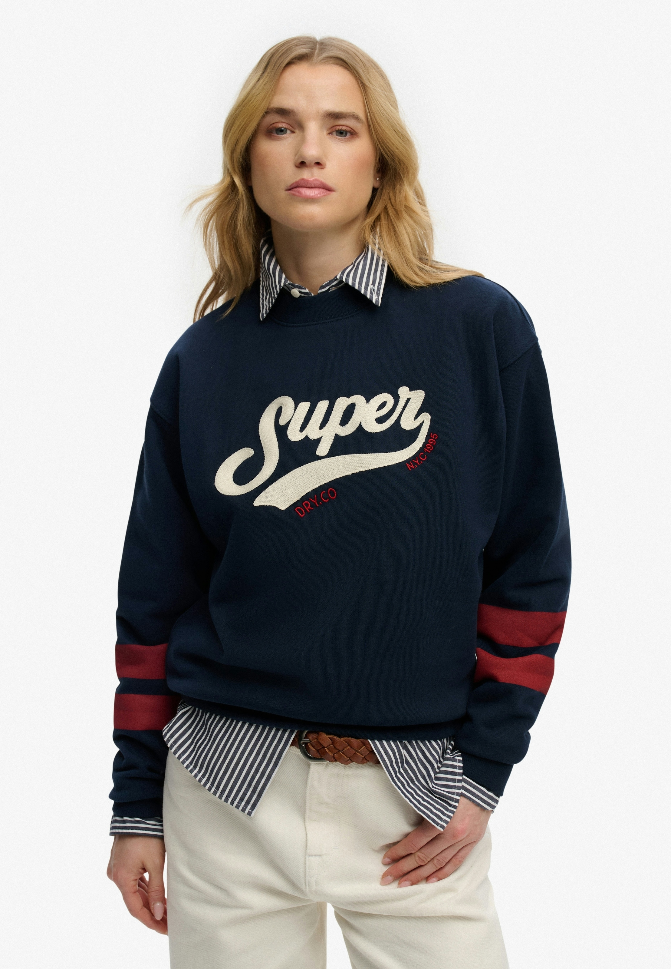 Superdry Sweatshirt »VARSITY SCRIPT LOOSE CREW«
