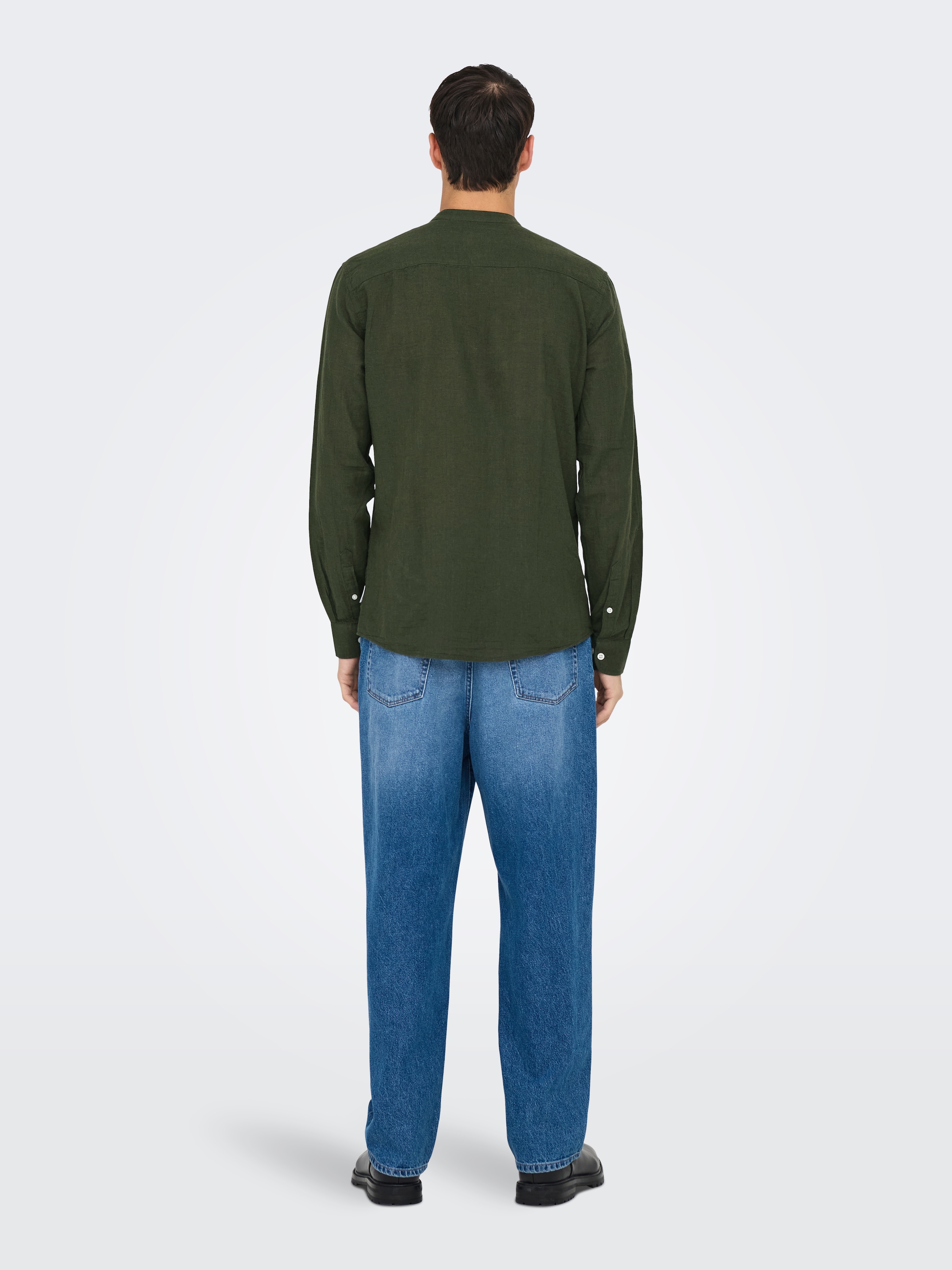 ONLY & SONS Langarmhemd »ONSCAIDEN LS SOLID LINEN MAO SHIRT NOOS«