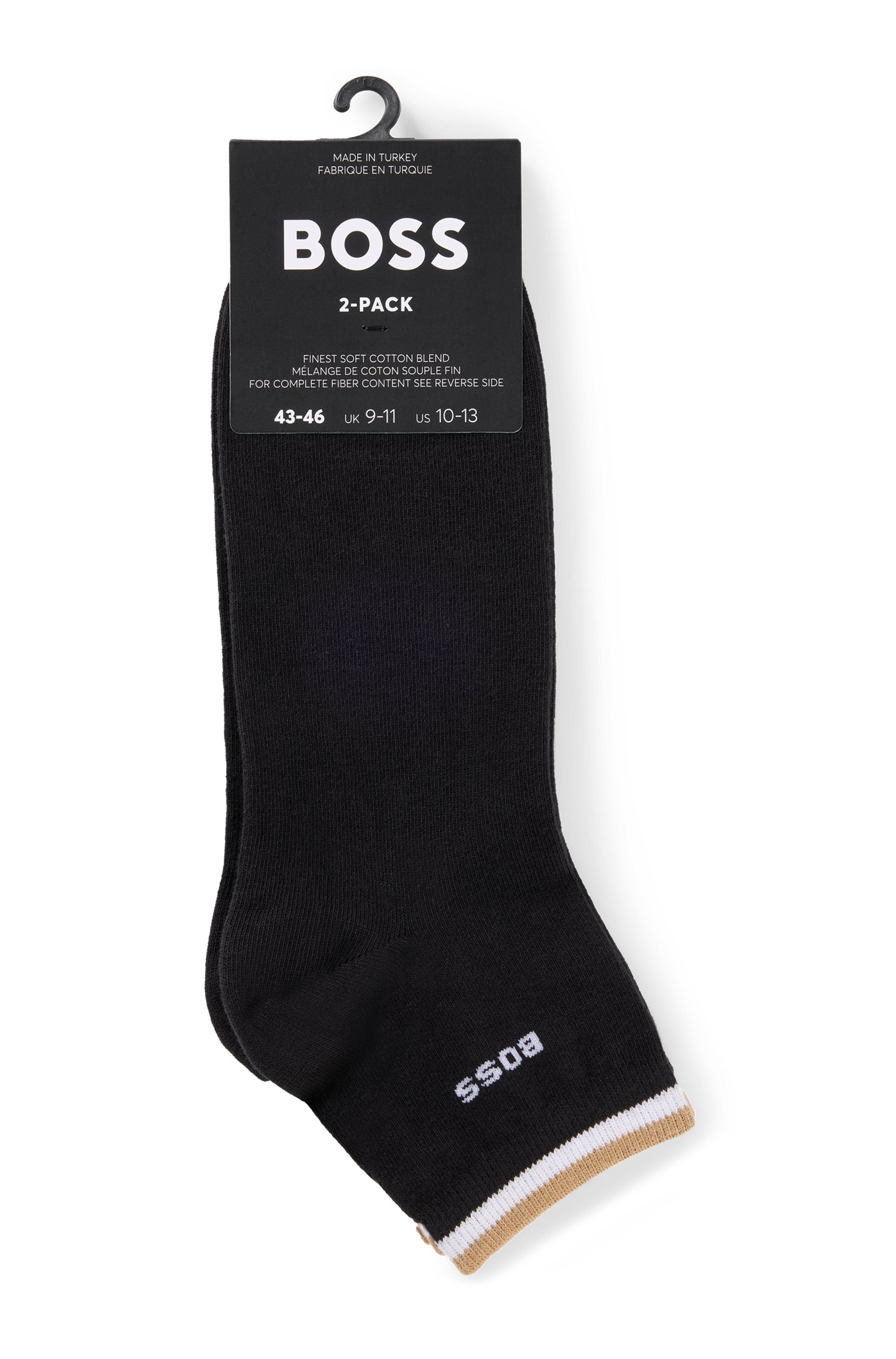 BOSS Freizeitsocken »2P SH Stripe CC« Packung, 2er, 2 Stk. tlg. mit BOSS Schriftzug