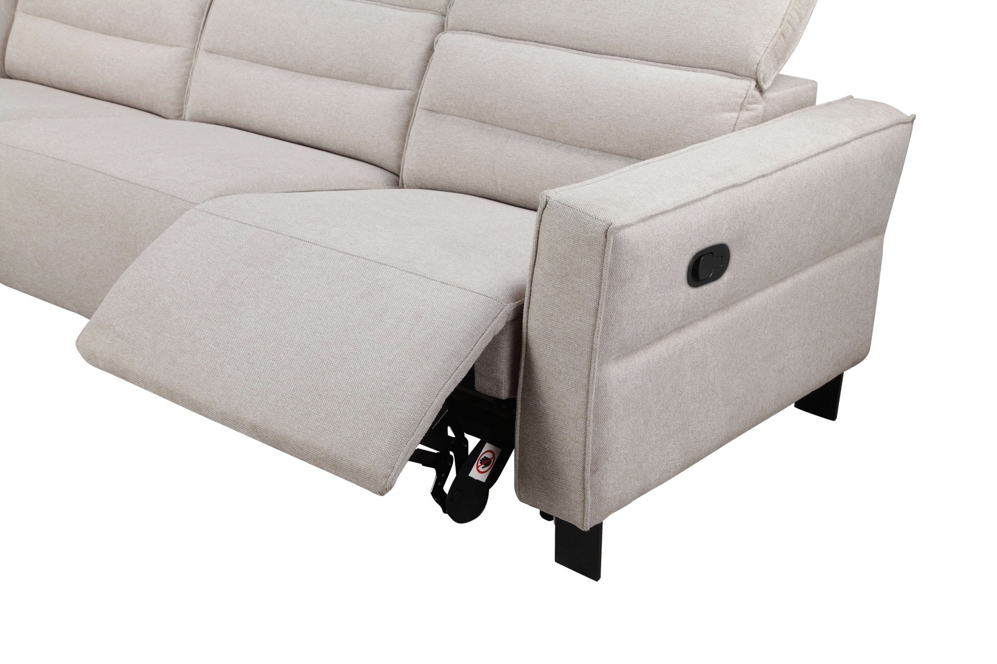 Places of Style Ecksofa »Carpari, L-Form, 263 cm, manuelle o. elektrische Relaxfunktion,«, USB A/C und Kopfteilverstellung