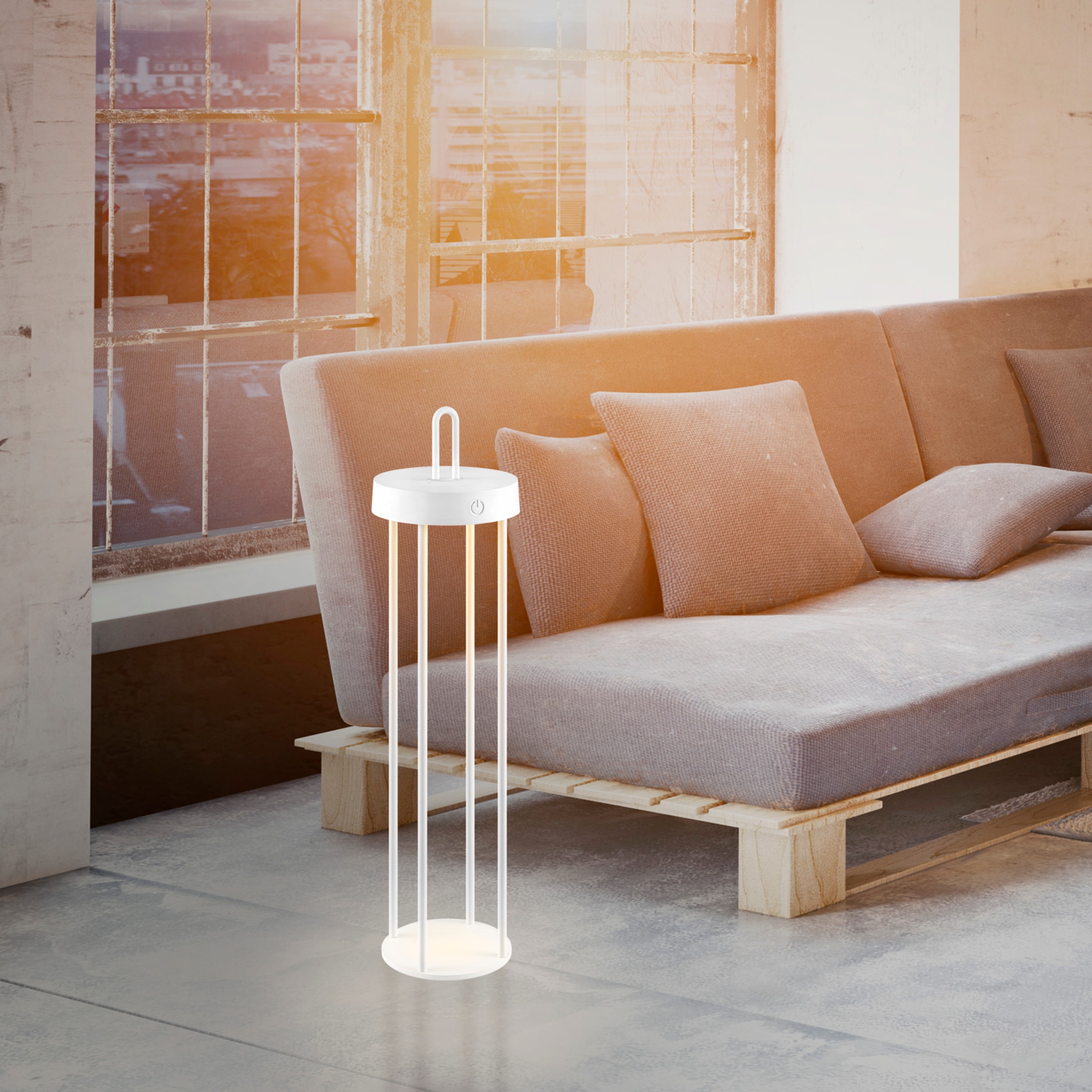 JUST LIGHT Stehlampe »ANSELM«, 1 flammig, Leuchtmittel LED-Modul | LED fest integriert, Akkuleuchte