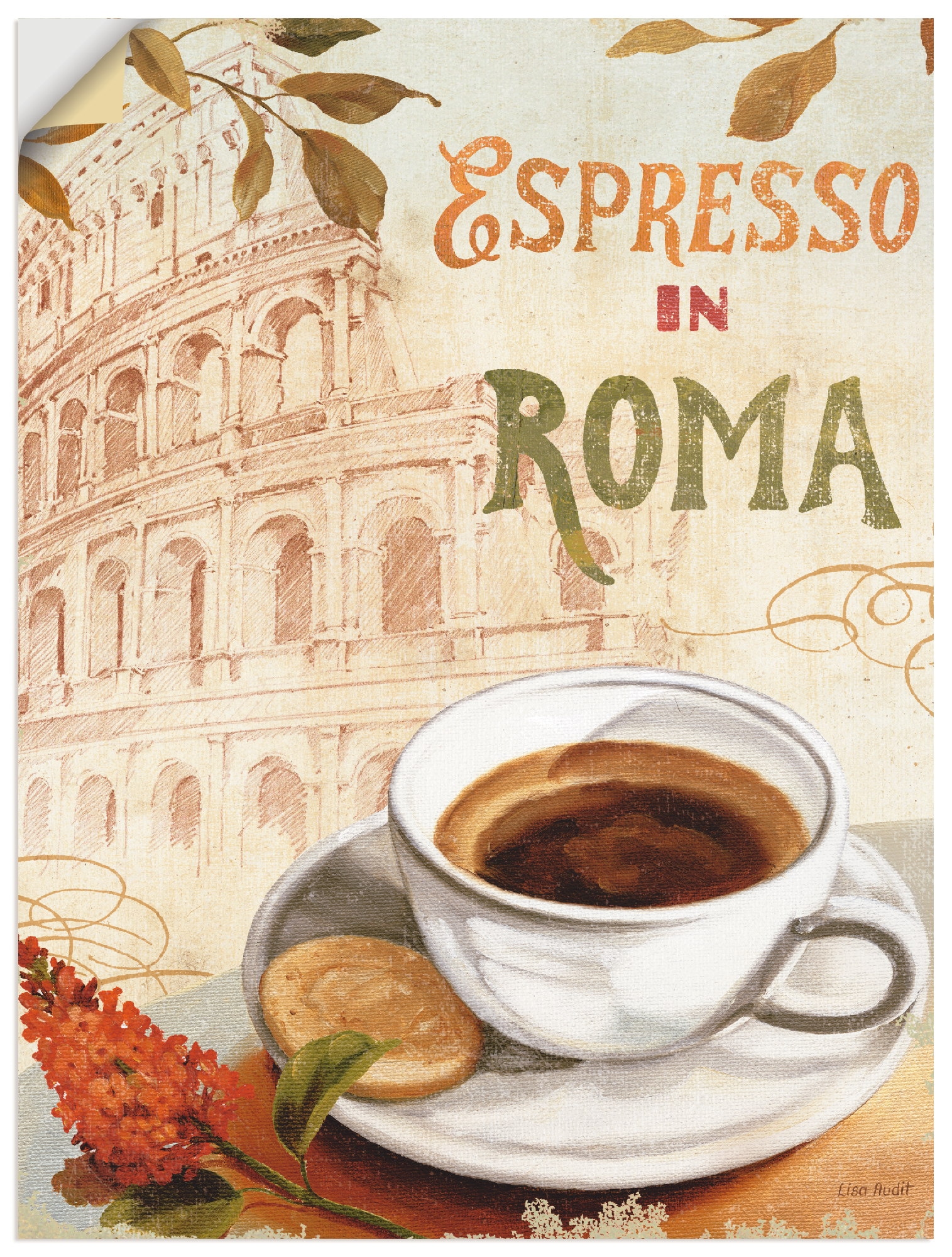 Artland Wandbild »Kaffee in Europa III«, Getränke, (1 St.), als Leinwandbild,  Wandaufkleber in verschied. Größen online bei OTTO | Poster