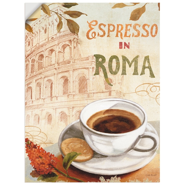 Artland Wandbild »Kaffee in Europa III«, Getränke, (1 St.), als Leinwandbild,  Wandaufkleber in verschied. Größen online bei OTTO