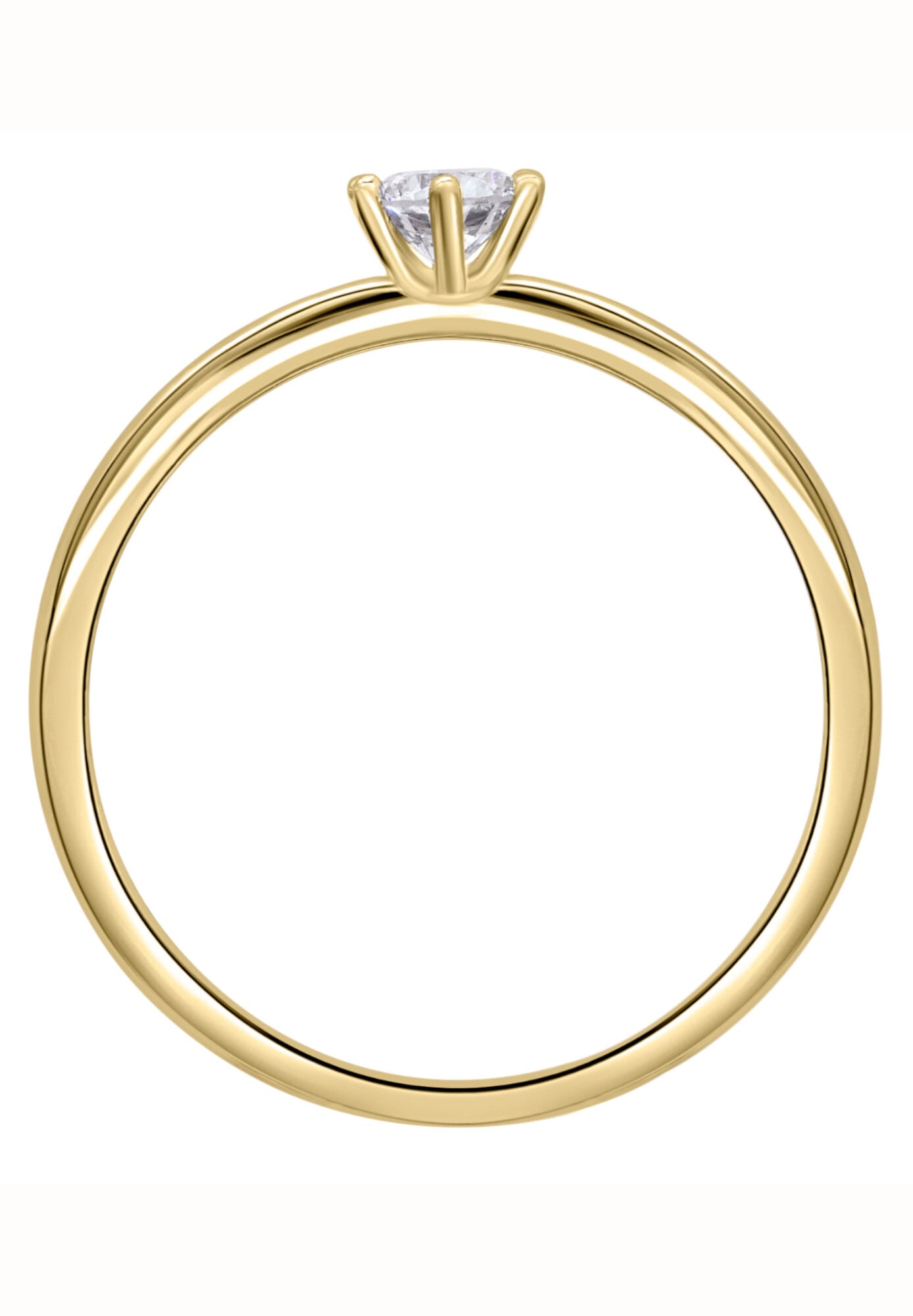 ONE ELEMENT Diamantring »0.15 ct Diamant Brillant Ring aus 750 Gelbgold«
