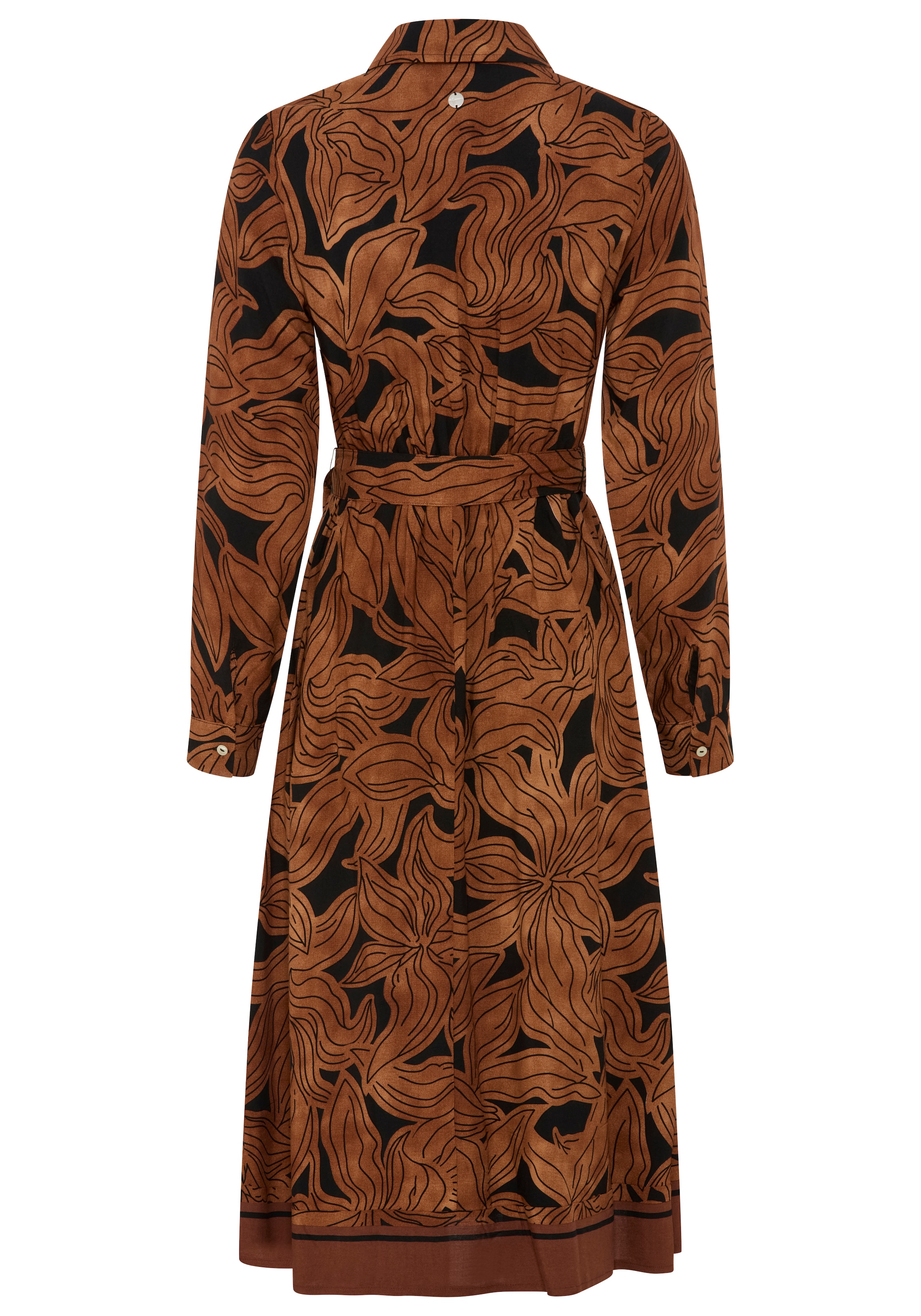 Tamaris Hemdblusenkleid »mit tailliertem Bindeband und Blumenmuster« aus Viskose