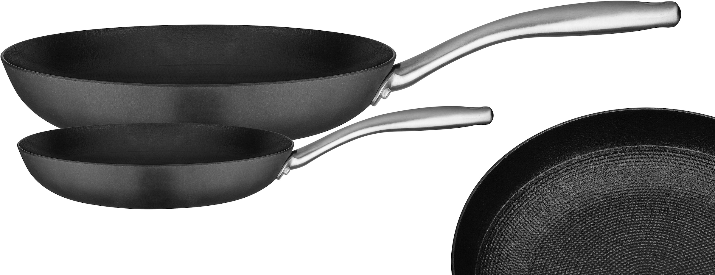 Gsw Pfannen-Set »Robusta« Gusseisen Set in grau, Größe Ø 28 cm