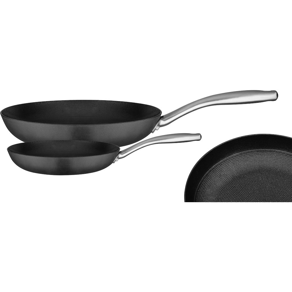 GSW Pfannen-Set »Robusta«, Gusseisen, (Set, 2 tlg., 1x Bratpfanne Ø 20 cm, 1x Bratpfanne Ø 28 cm)