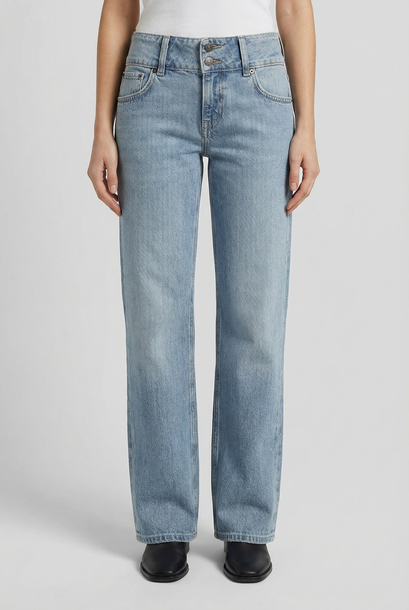 Pepe Jeans Gerade Jeans »STRAIGHT JEANS LW« mit doppeltem Knopfverschluss