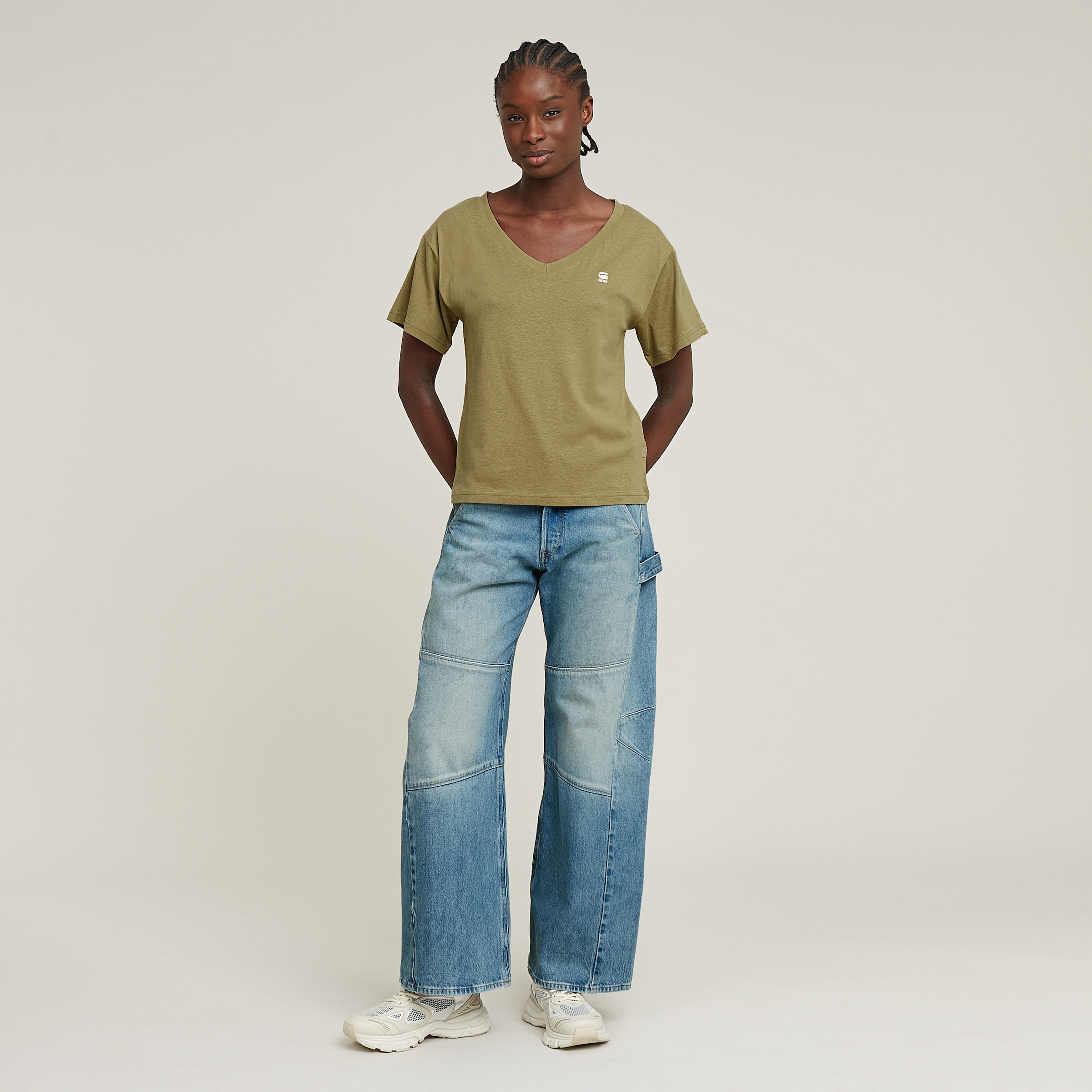 G-STAR V-Shirt »Open V Relaxed«, mit Logo Druck