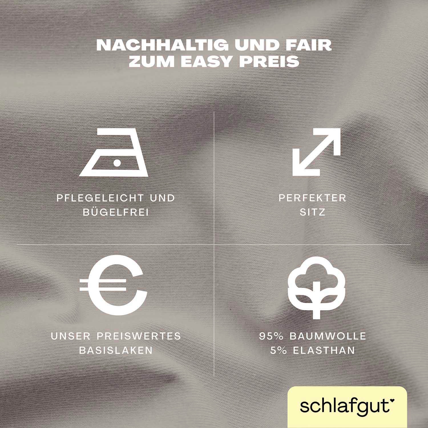 Schlafgut Spannbettlaken »EASY Jersey Elasthan Topper«, MADE IN GREEN by OEKO-TEX®