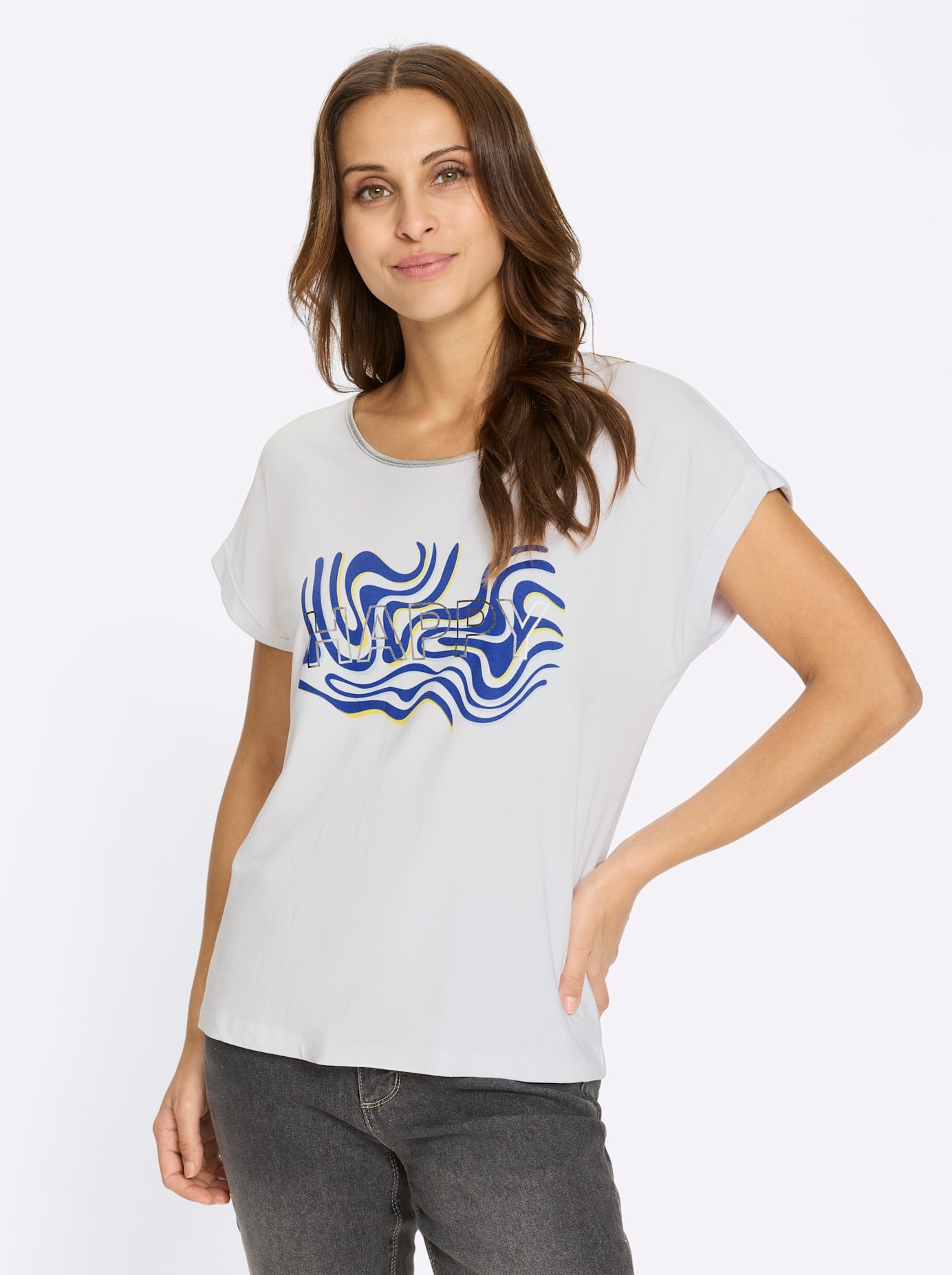 Inspirationen Rundhalsshirt »Kurzarm-Shirt« 1 tlg.