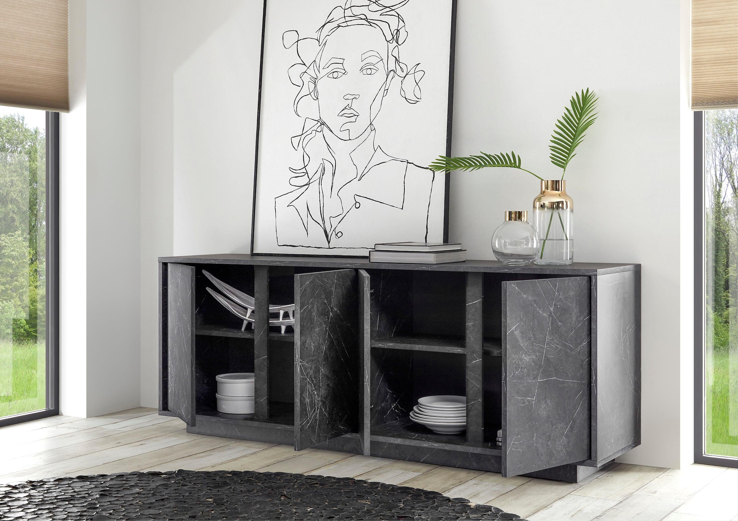 Home affaire Sideboard »Carrara« grifflos