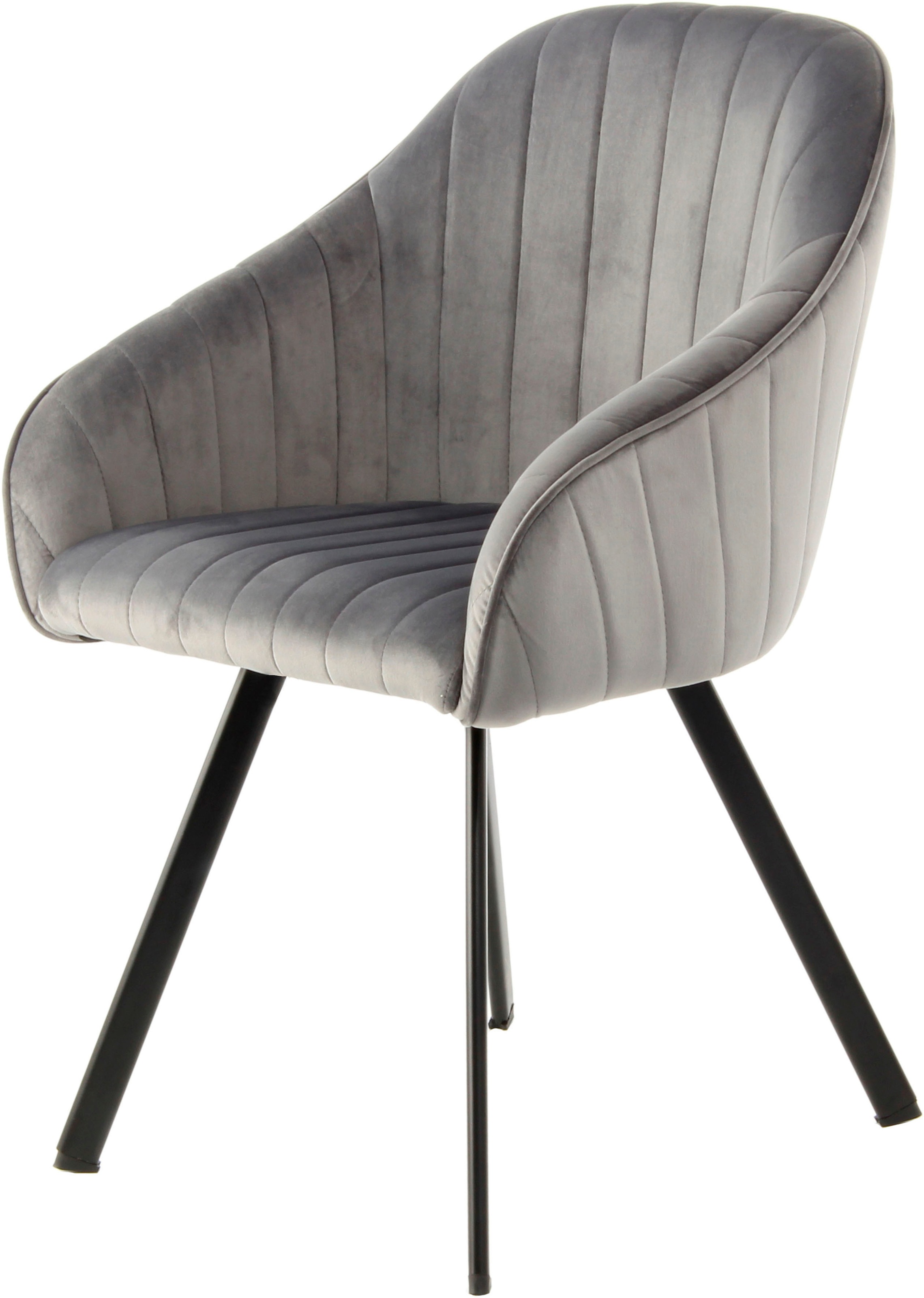 Kayoom Stuhl »Jodie 125 2er-Set in grau, Größe B/H/T: 56 cm x 86 cm x 59 cm