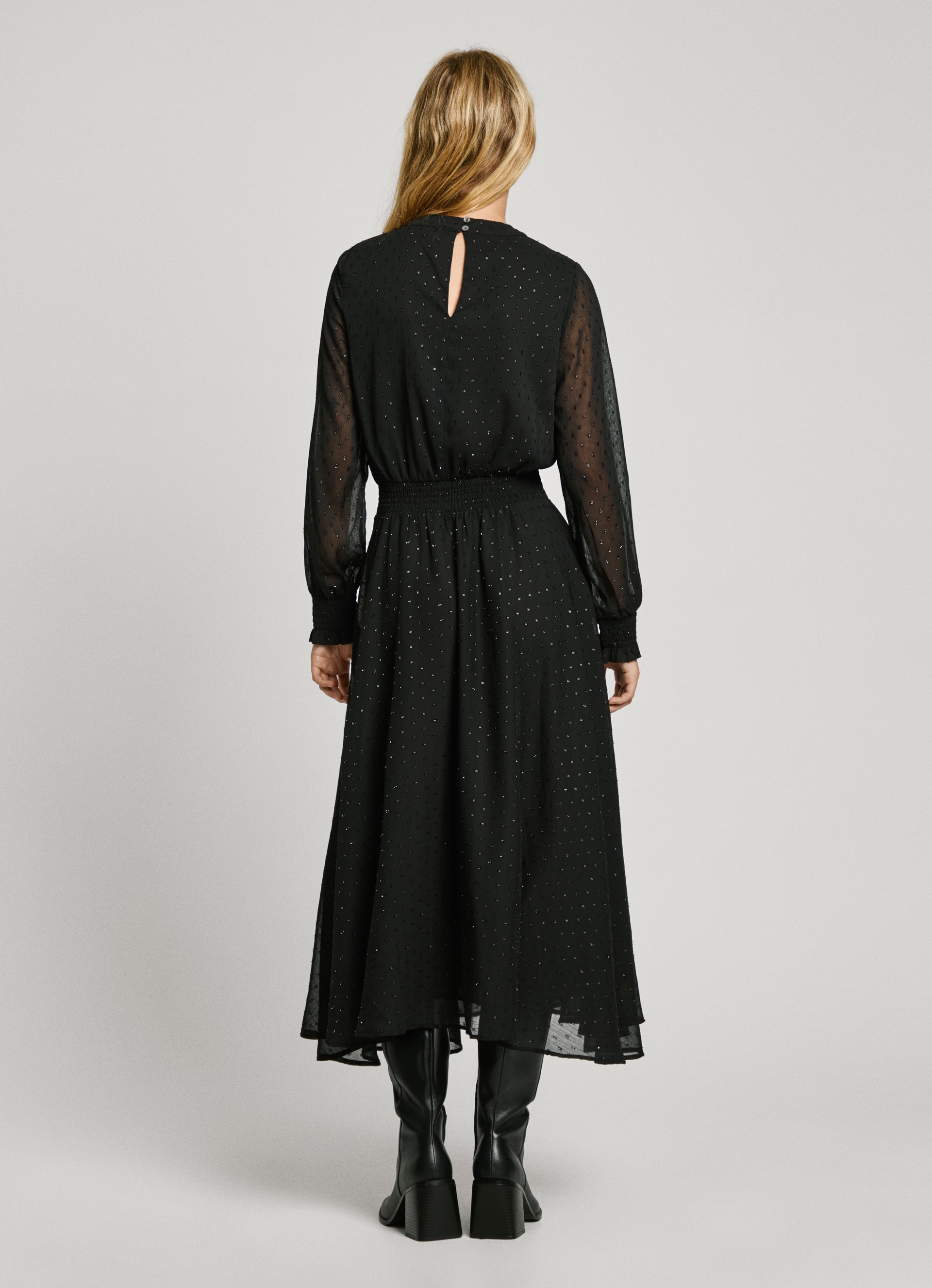 Pepe Jeans Midikleid »ANUSHKA«, Ausschnitt mit Schlitzdetail