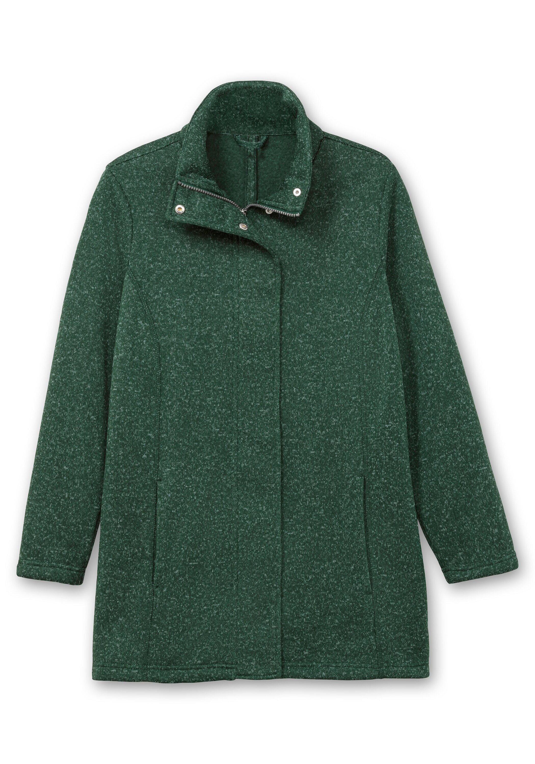 Sheego Fleecejacke »Jacke aus meliertem Strickfleece«