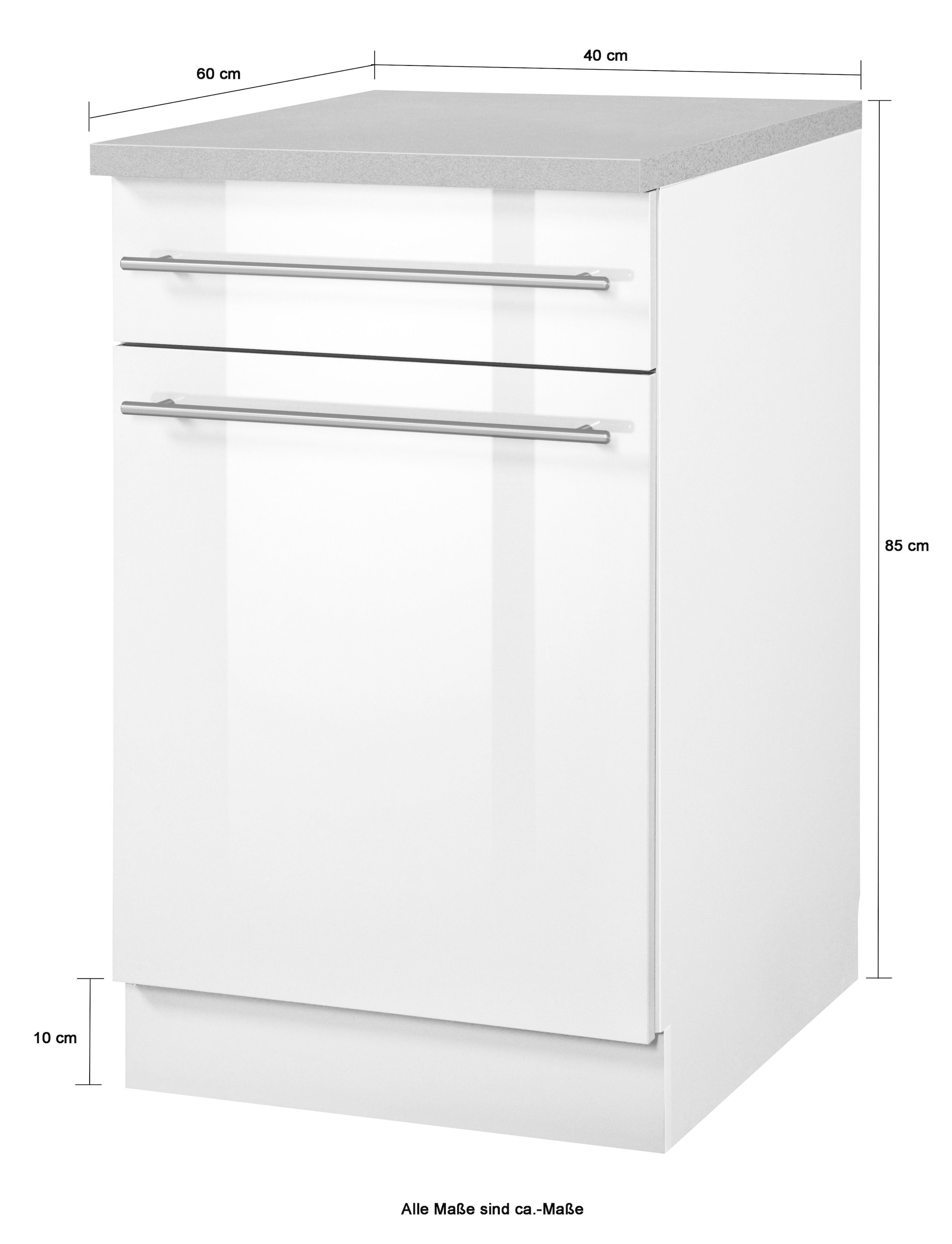 wiho Küchen Unterschrank »Chicago« 40 cm breit, 1 Schubkasten und 1 Tür
