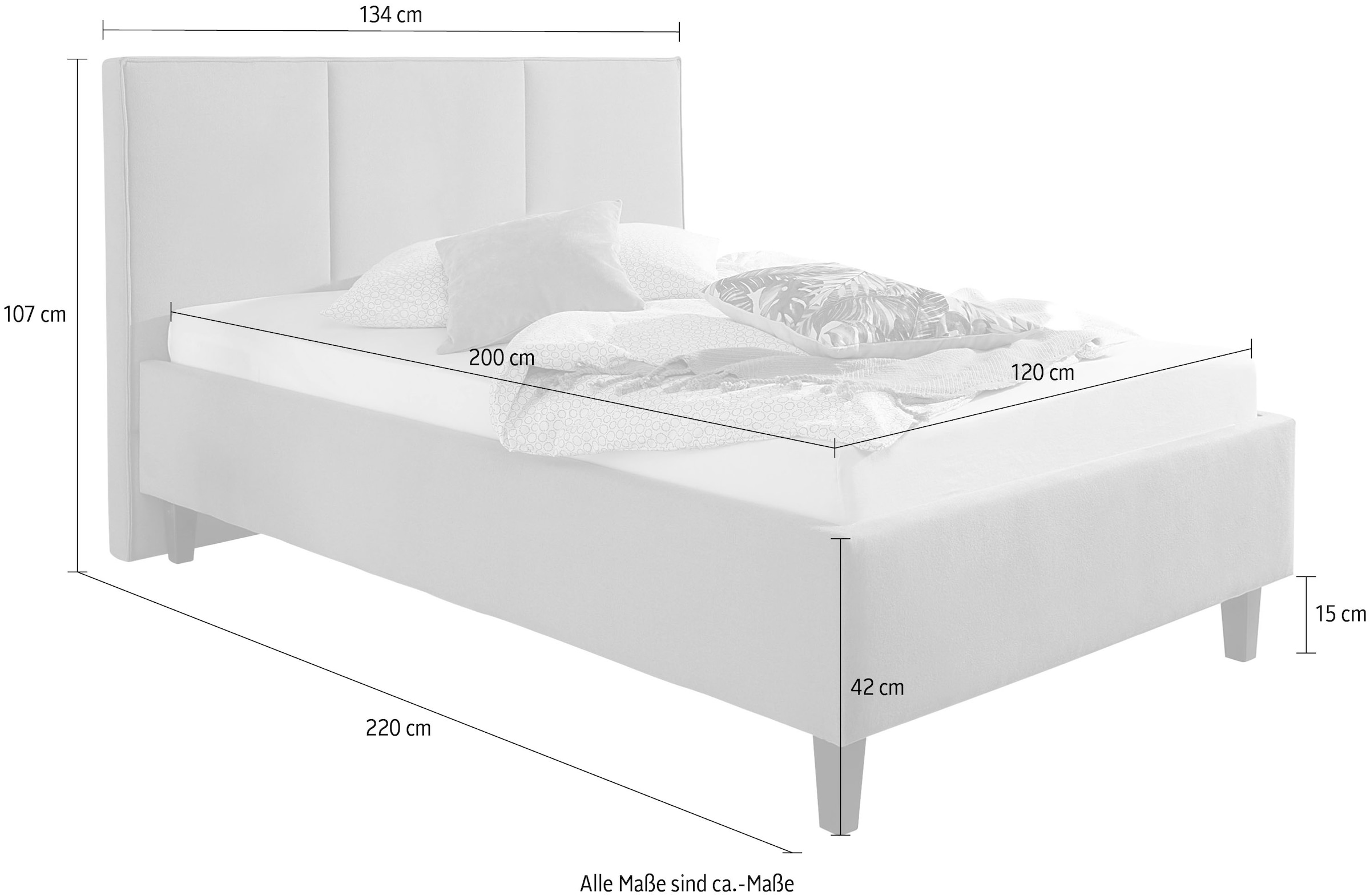 Maintal Polsterbett inklusive Bettkasten