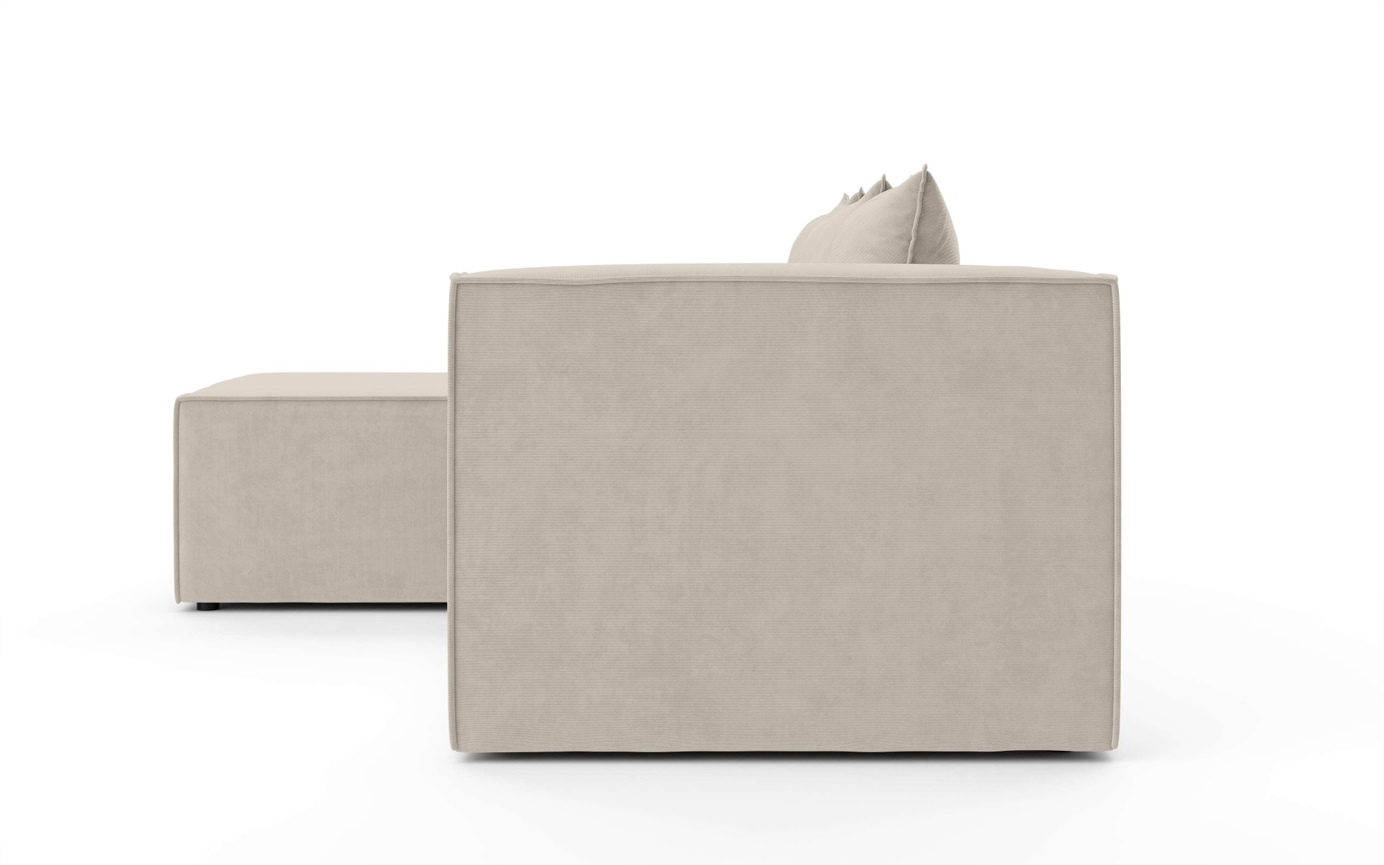 Home affaire Ecksofa »LINCOLNVILLE mit Bettfunktion und Bettkasten, Maße B/H/T 244/76/150 cm« L-Form mit Wellenunterfederung, Recamiere beidseitig montierbar