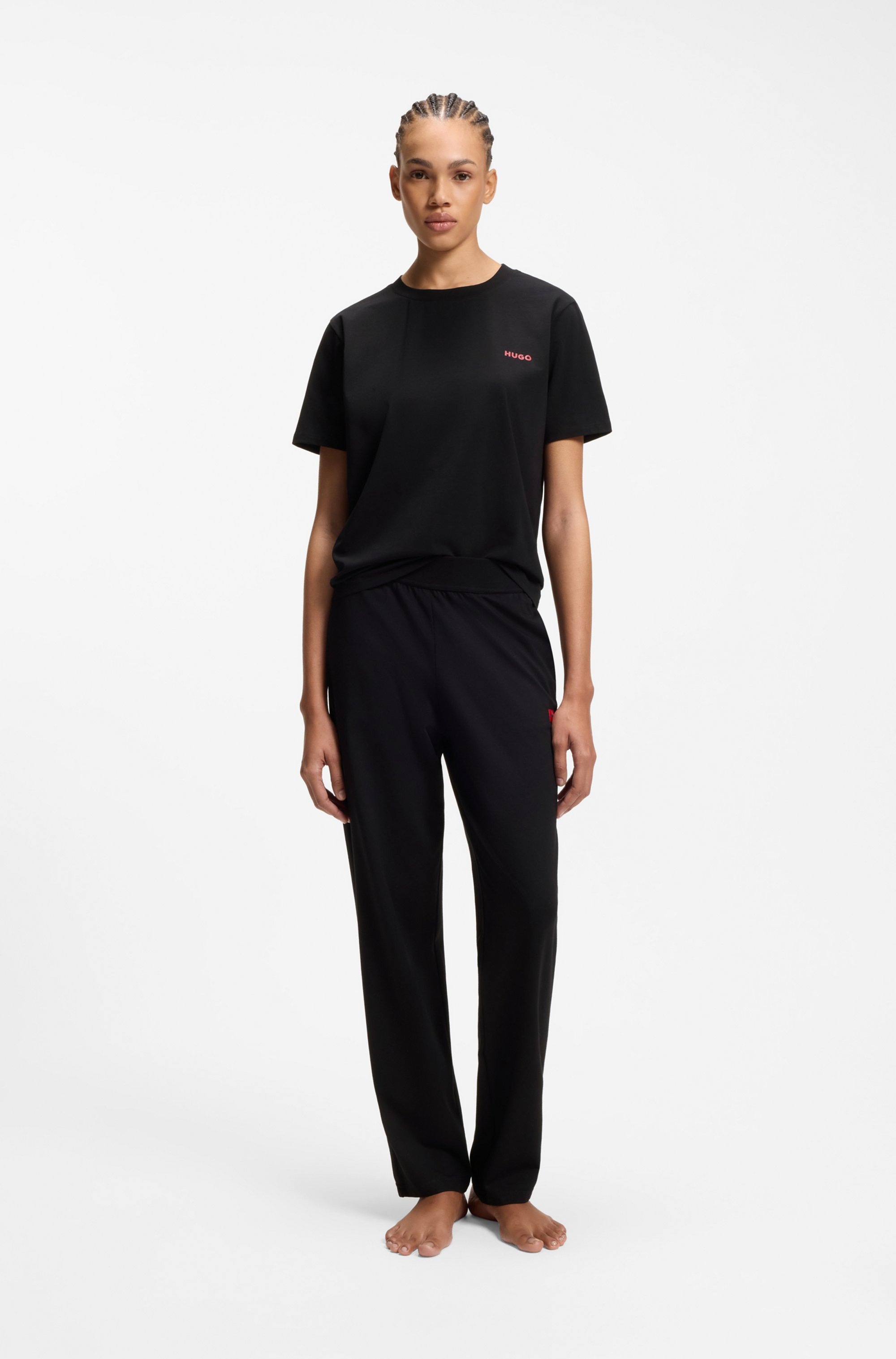 HUGO Underwear T-Shirt mit rundem Ausschnitt, regular fit, toniges Markenlogo