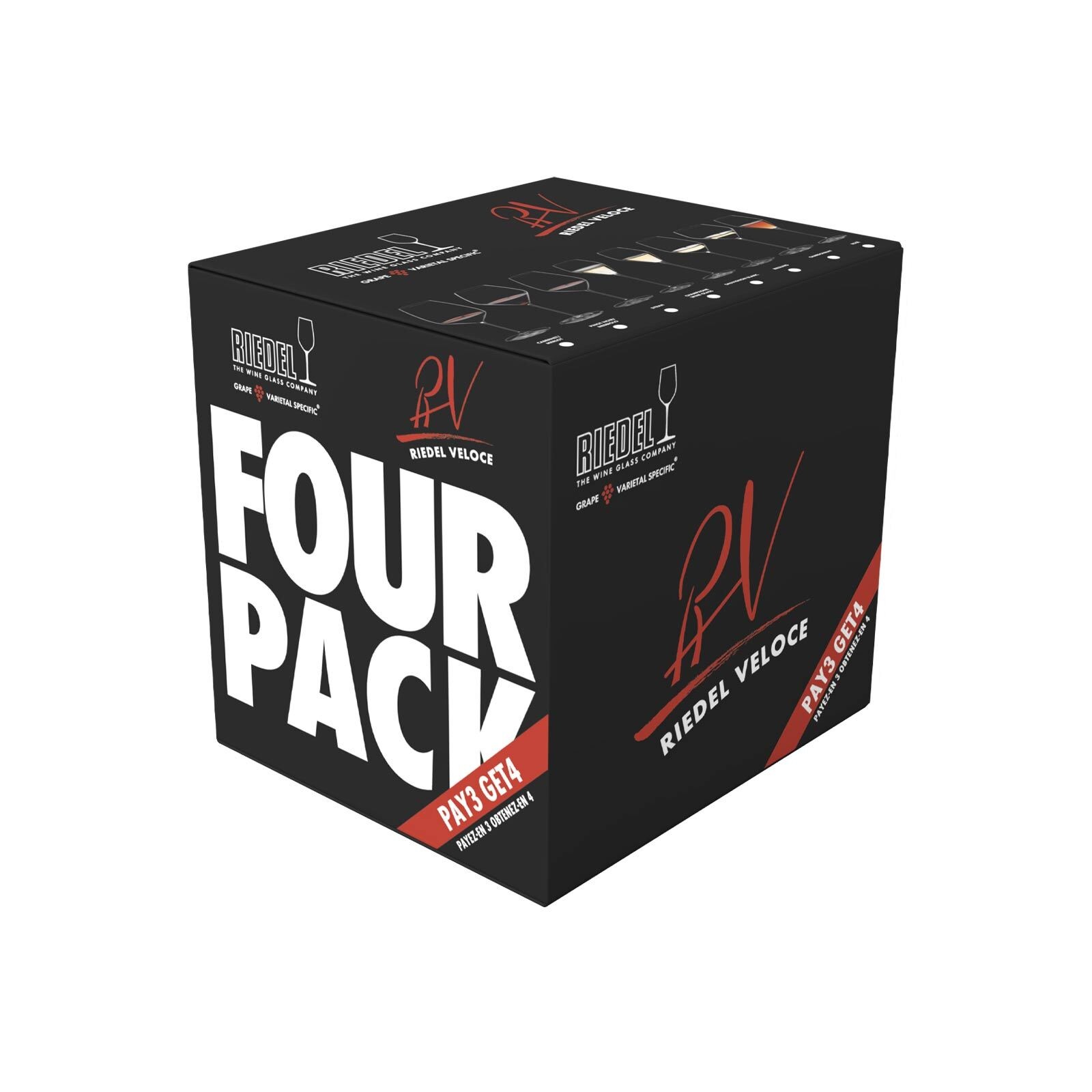 RIEDEL THE WINE GLASS COMPANY Champagnerglas »Champagner Weingläser Veloce 327 ml 4er Set transparent«