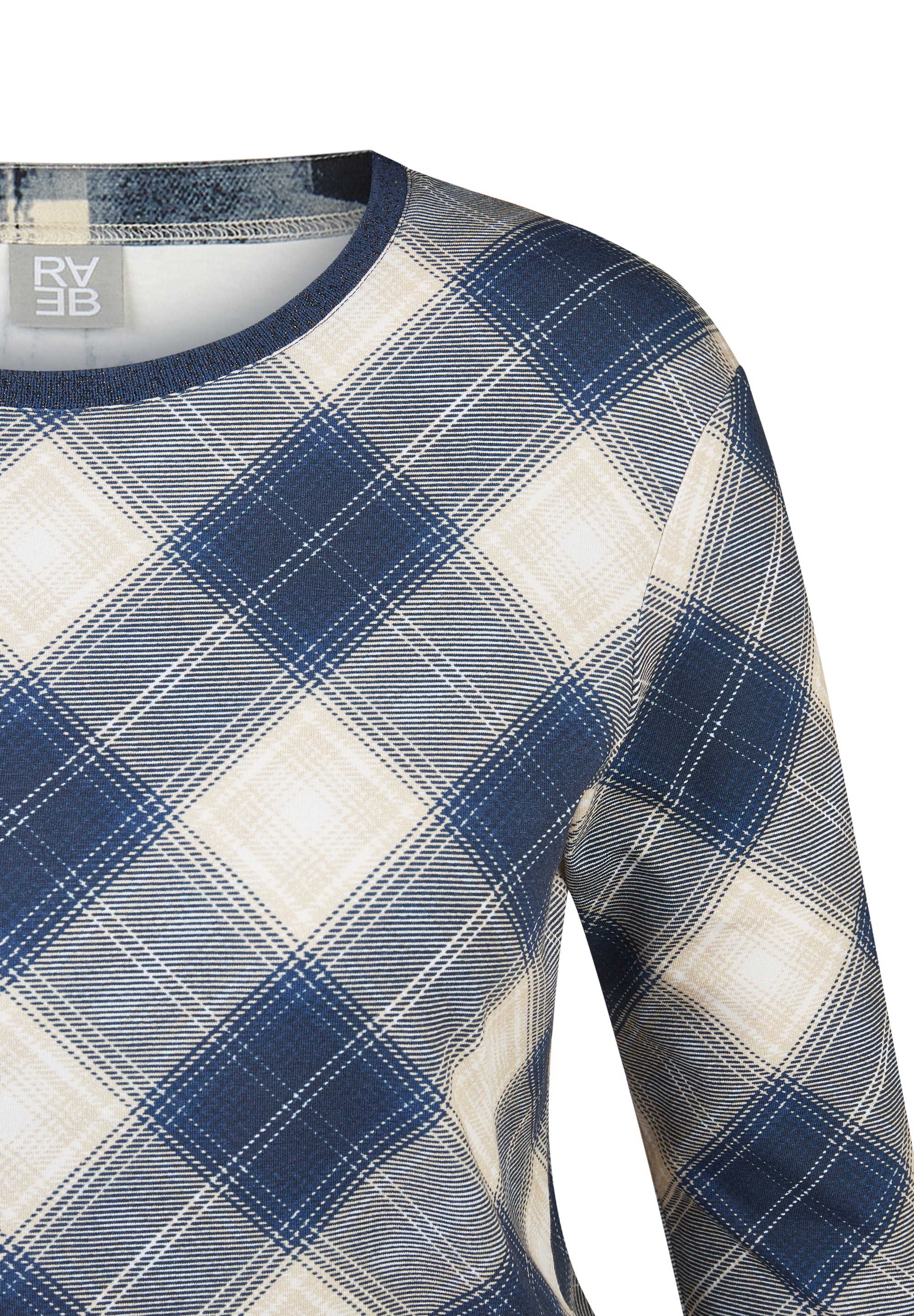 Rabe 3/4-Arm-Shirt im Karo-Look