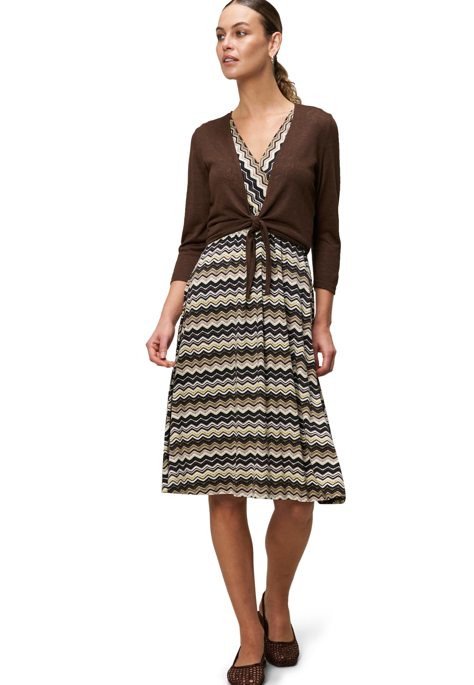 Zero Sweater »Strickjacke zum Binden«