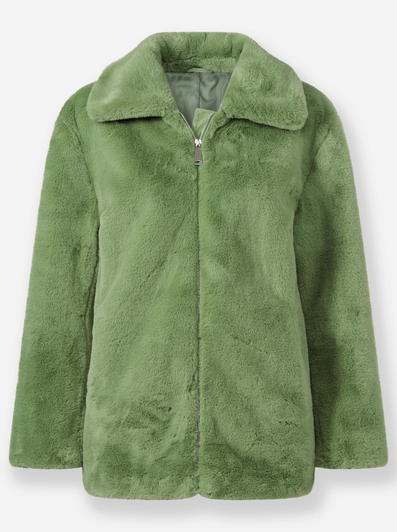 Inspirationen Fellimitatjacke, ohne Kapuze