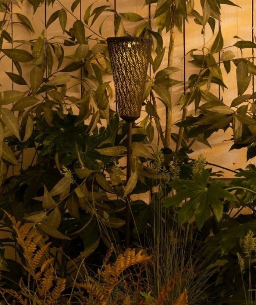 LUXFORM Gartenleuchte »Luxform Solar Torch Norwich, set of 2« LED-Modul 1 Stk. Warmweiß LED-Fackellampe, Solarenergie, warmweiß, aus Metall, IP44