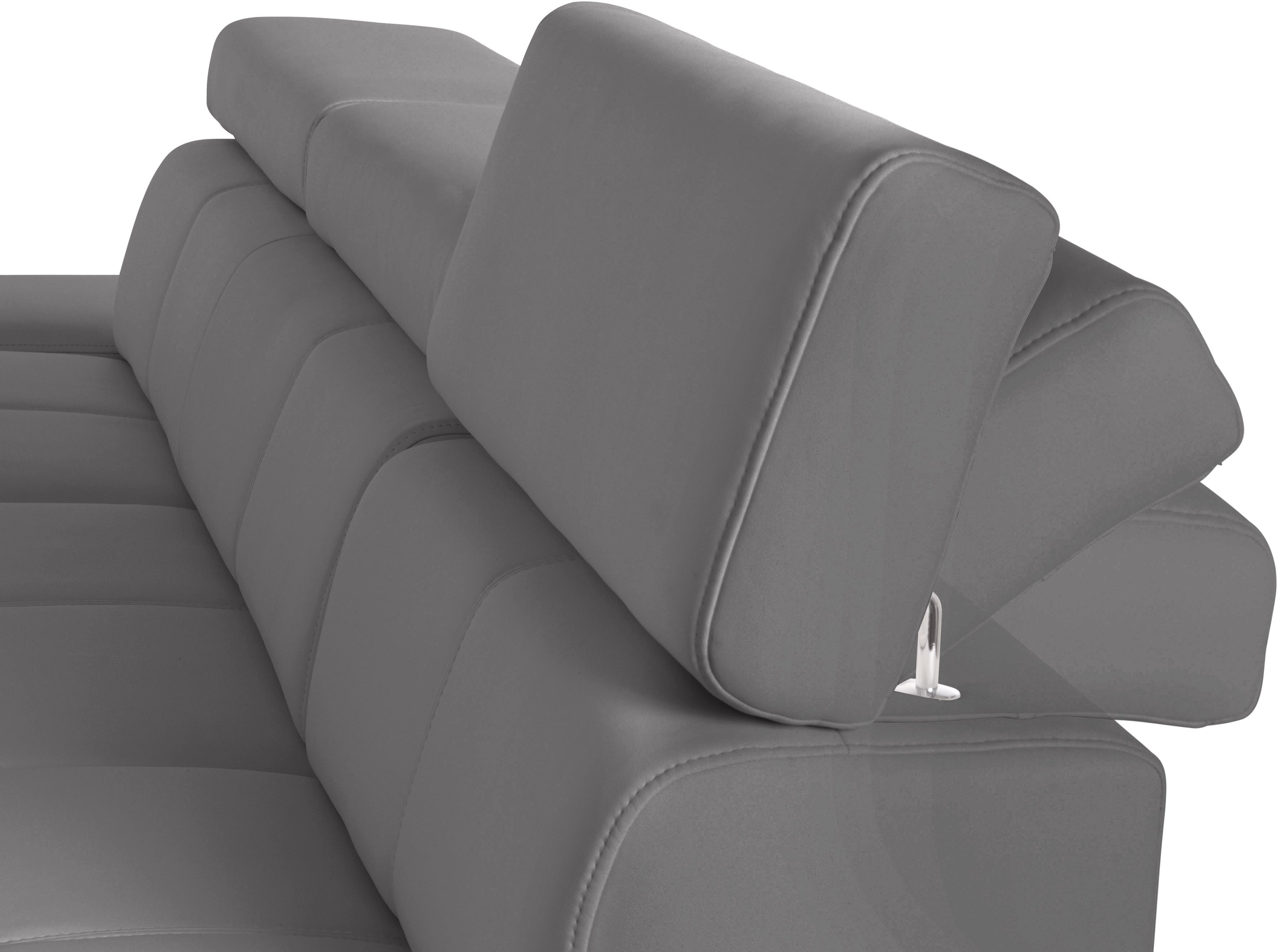 exxpo - sofa fashion Ecksofa »Fiji, hochwertige Detailverarbeitung im Sitz und Rücken, L-Form«, bequem durch Kopf- und Armteilverstellung, wahlweise mit Bettfunktion