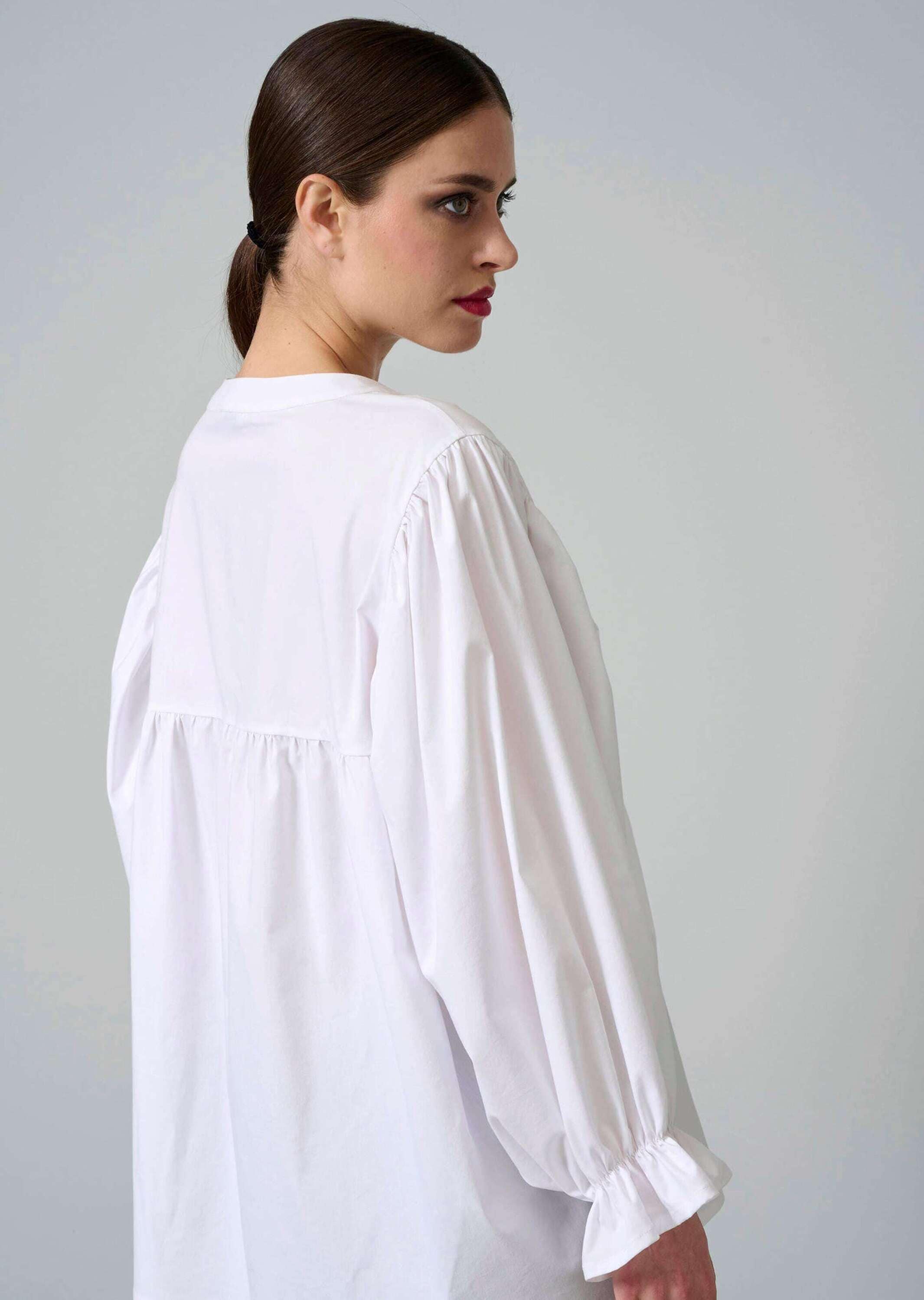 Alba Moda Schlupfbluse »Popelinebluse Popelinebluse mit Stehkragen«