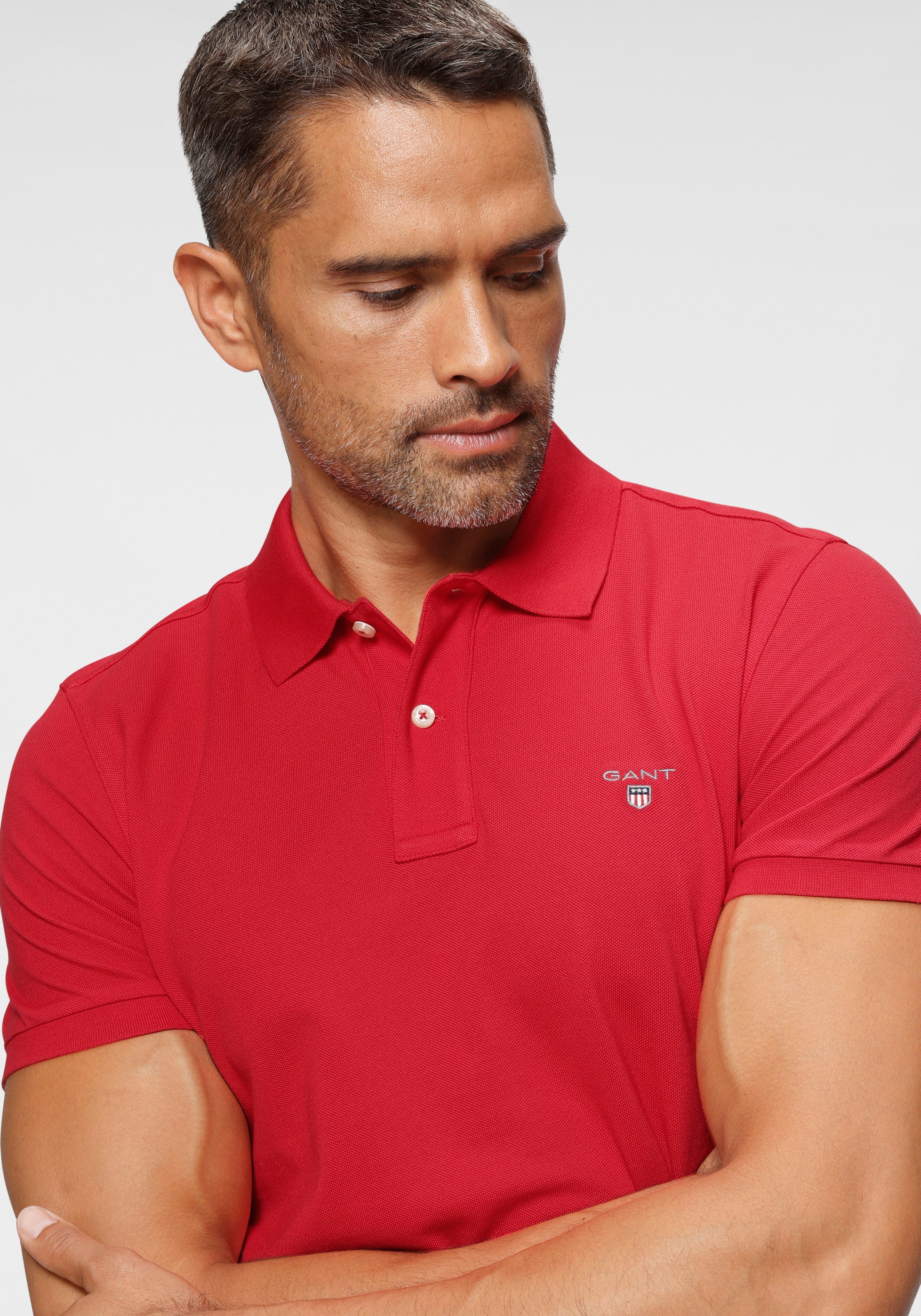Gant Poloshirt »ORIGINAL PIQUE SS RUGGER«, mit Flachstrickkragen