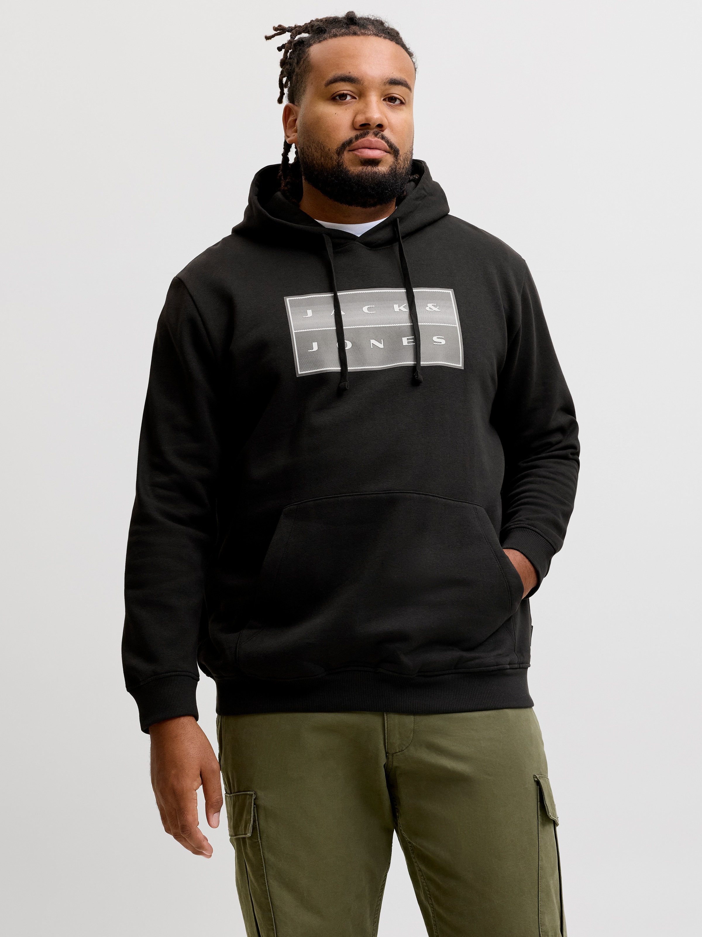 Jack & Jones PlusSize Kapuzensweatshirt »JCOFUSION BOX SWEAT HOOD PLS«, Baumwollmischung, regular fit
