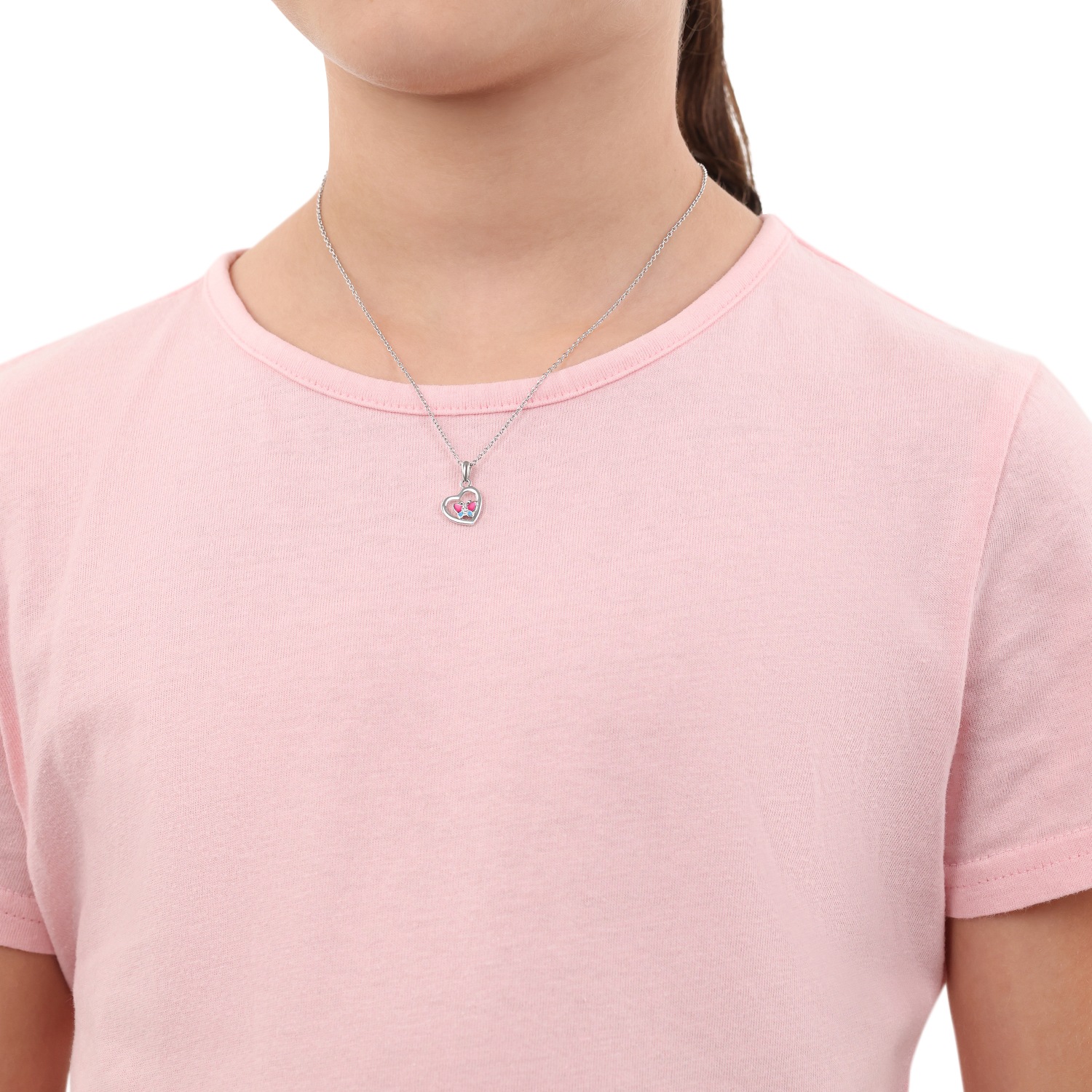 Prinzessin Lillifee Kette mit Anhänger »Herz/Schmetterling-Optik« mit Zirkonia (synth.)