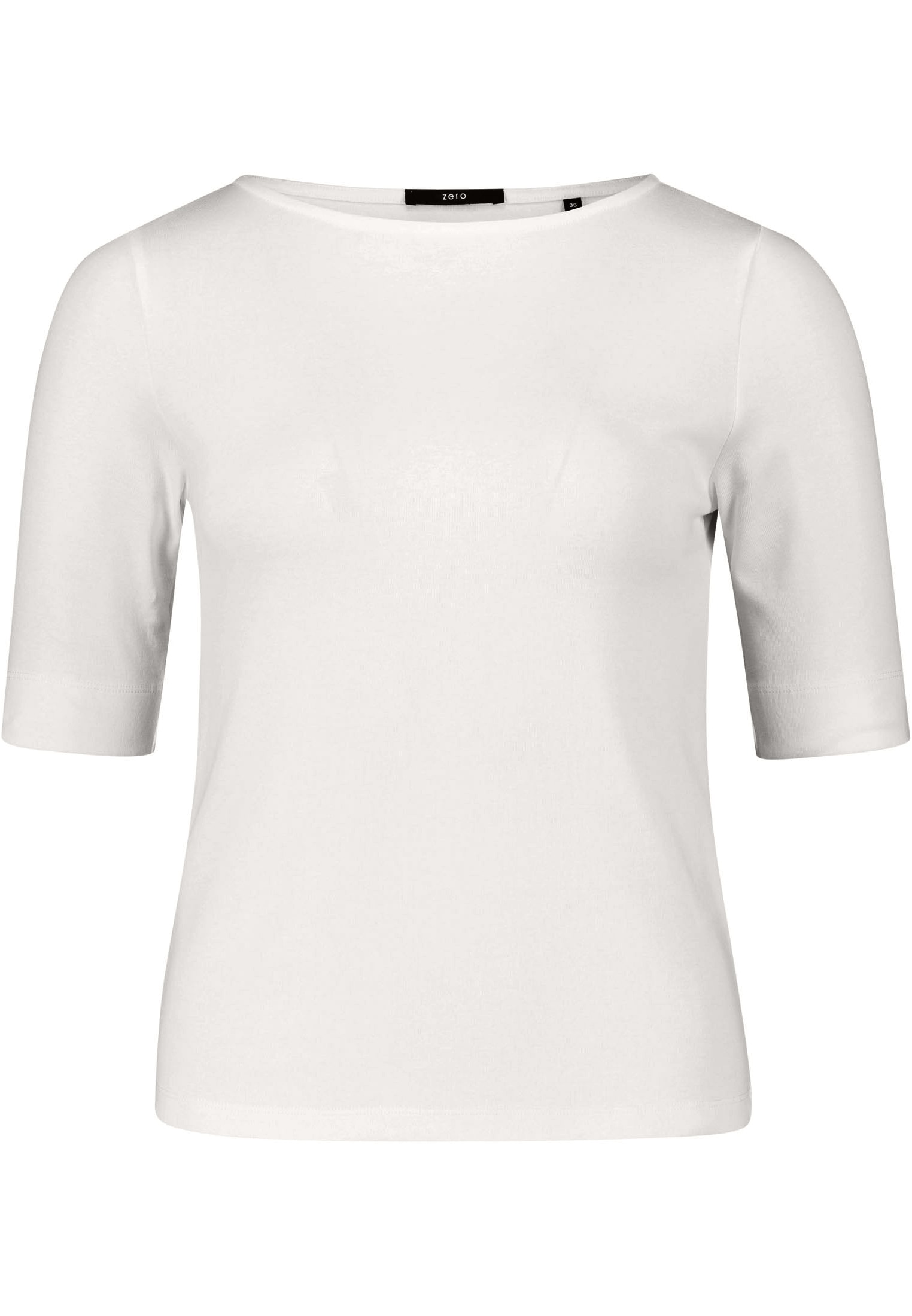 Zero T-Shirt »Basic Shirt mit U-Boot-Ausschnitt«