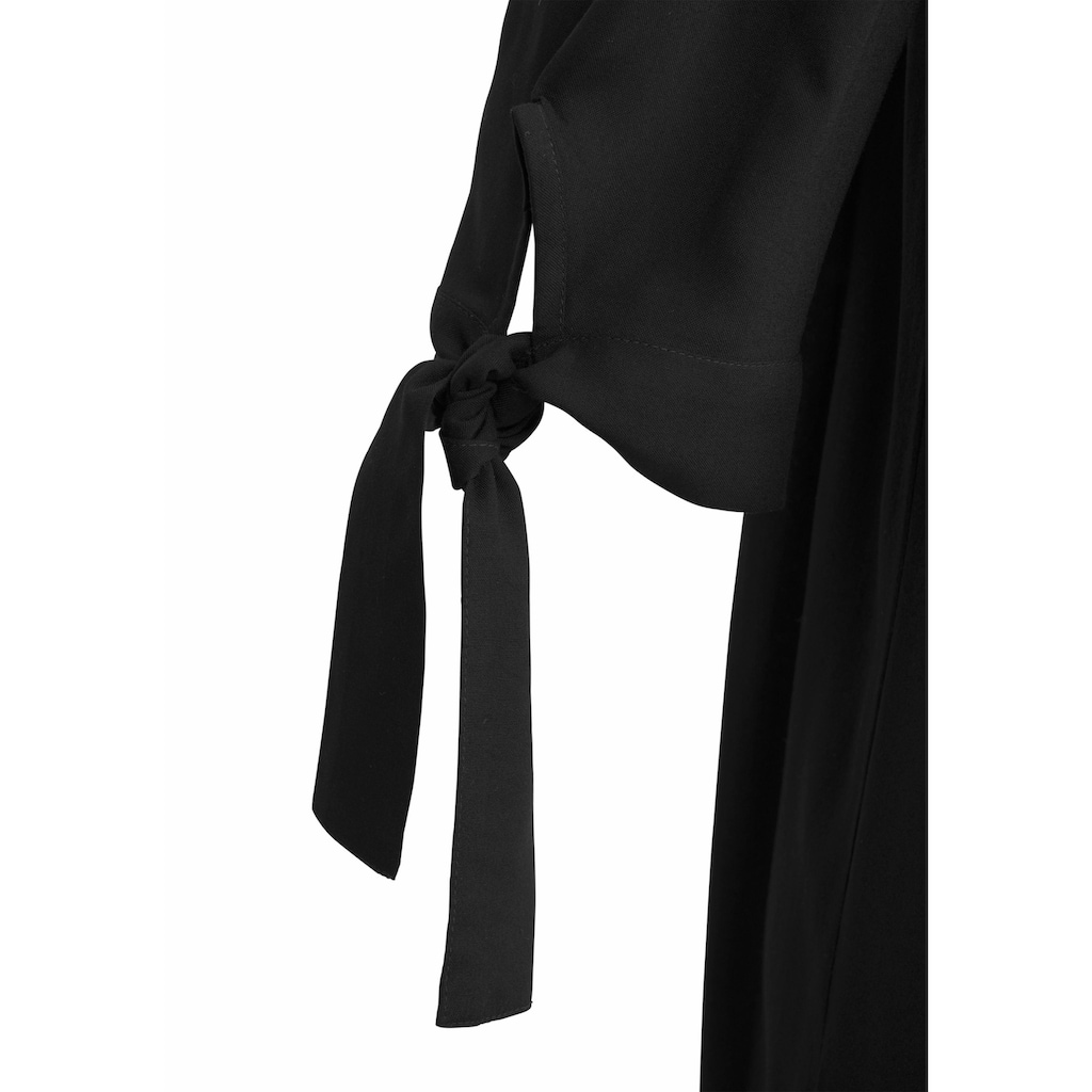 LASCANA Blusenkleid, mit Carmenausschnitt und 3/4-Ärmeln, Sommerkleid, Strandkleid, Basic