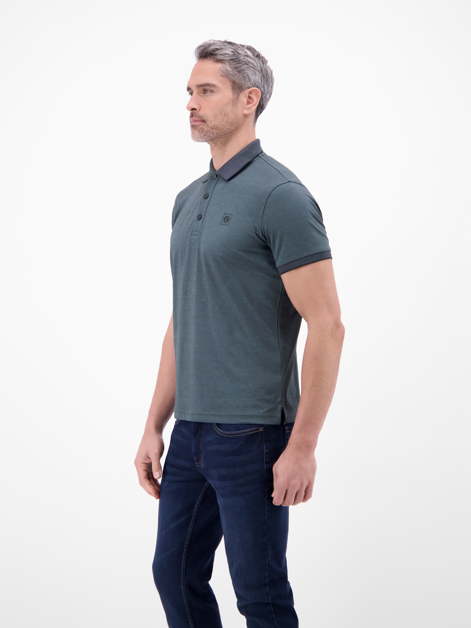 LERROS Poloshirt »Unifarbenes Poloshirt in Piqué-Qualität« Herren Polo Kurzarm, Kragen mit Knopfleiste, Pflegeleicht, Einfarbig