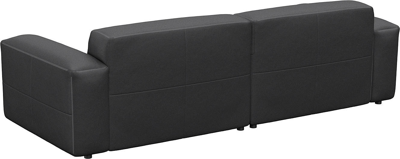FLEXLUX Ecksofa »Lucera Chaislongue rechts oder links, L-Form, bequem«, modern & anschmiegsam, Kaltschaum, Stahl-Wellenunterfederung