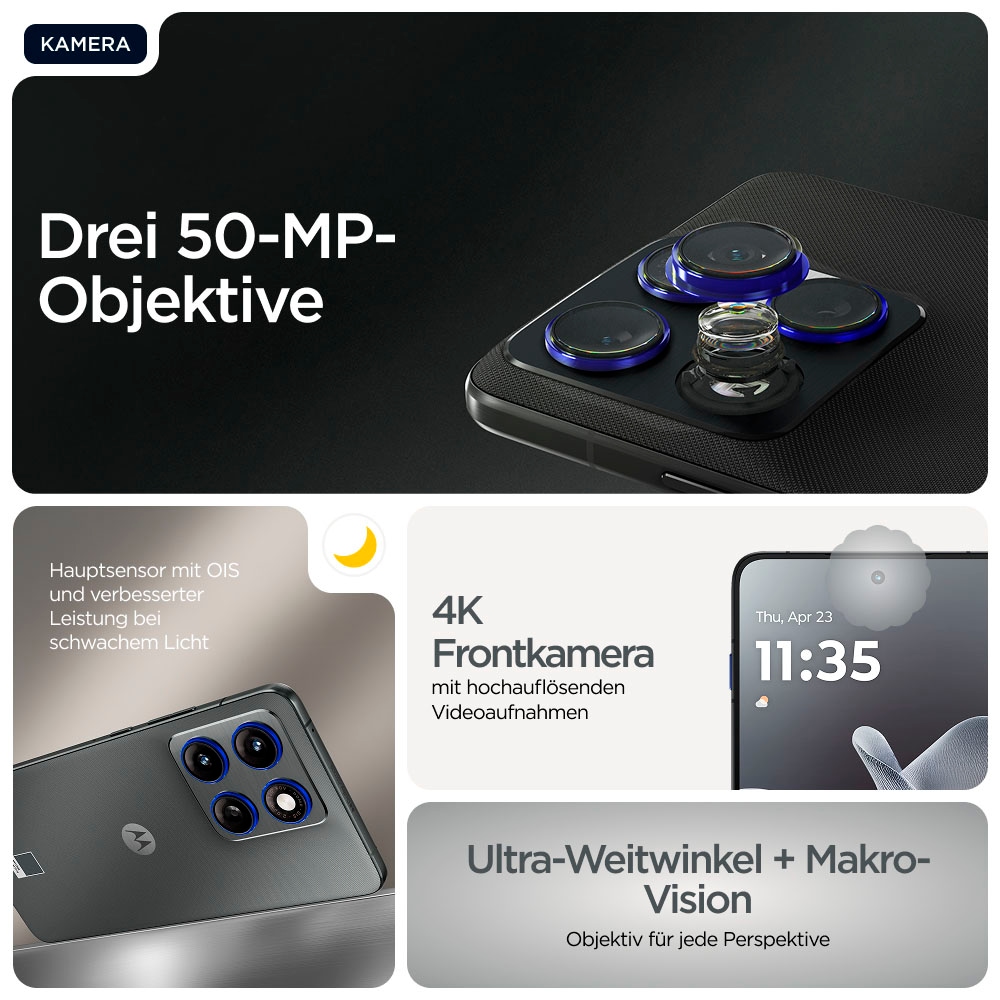 Motorola Smartphone »edge 70 512GB« Gadget Gray