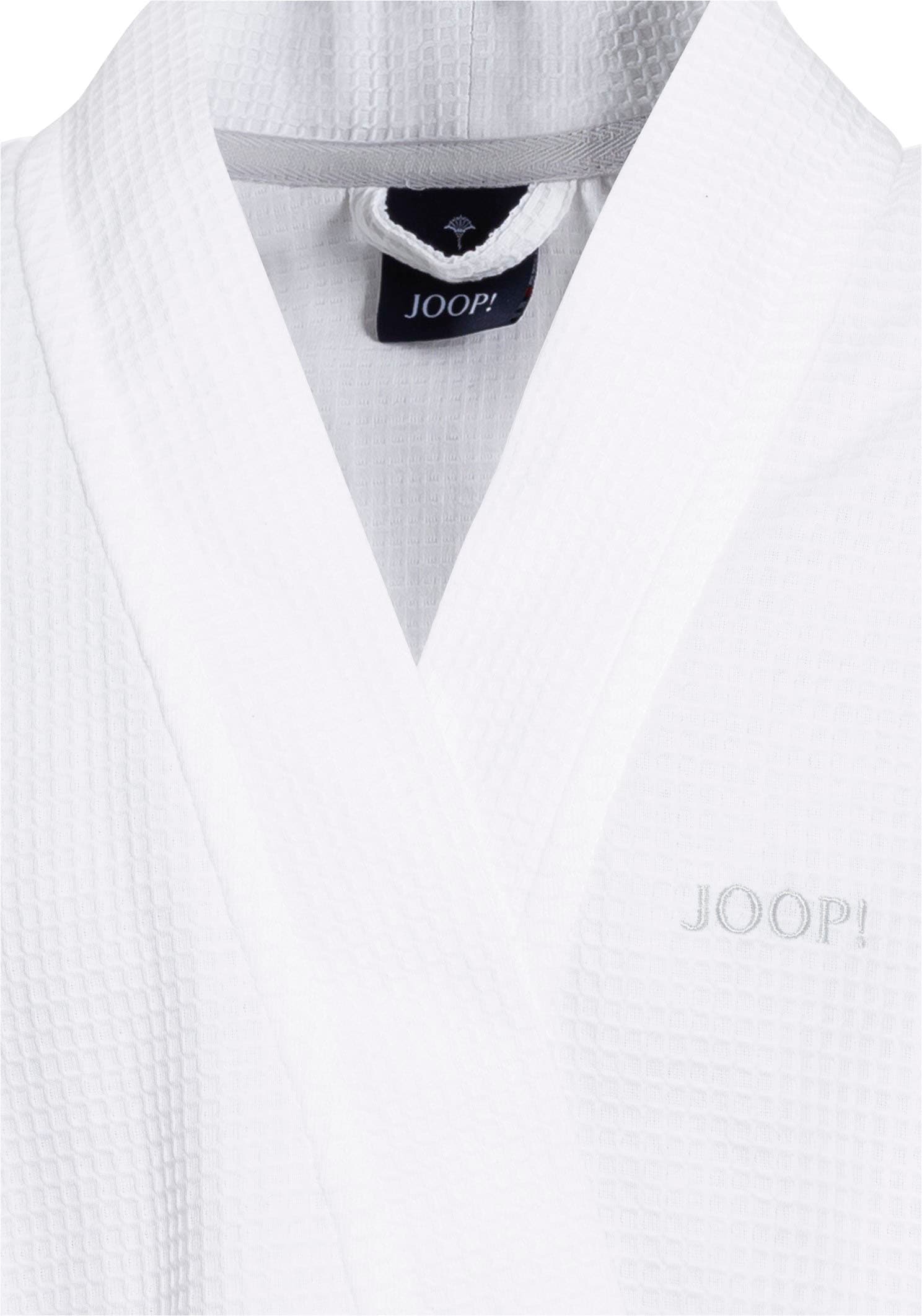 JOOP! Herrenbademantel »UNI-PIQUÉ«, (Packung, 1 St., mit Gürtel), mit kontrastigem Logo-Stick