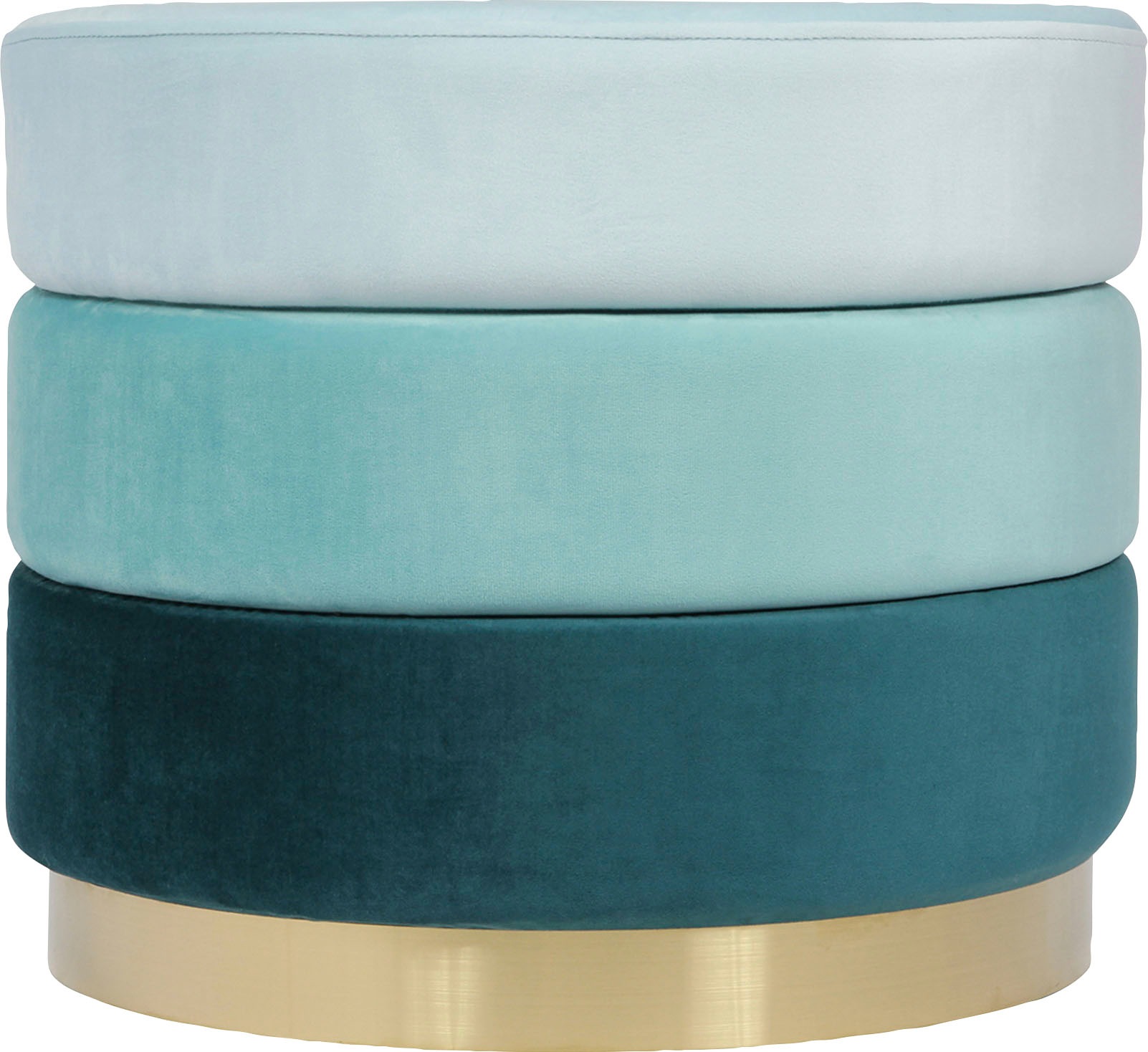 Kayoom Sitzhocker »Hocker Elyse, Edler Touch durch goldenen Sockel«, (1 St.), samtweich, hochwertig, Perfekt aufeinander abgestimmte Farben